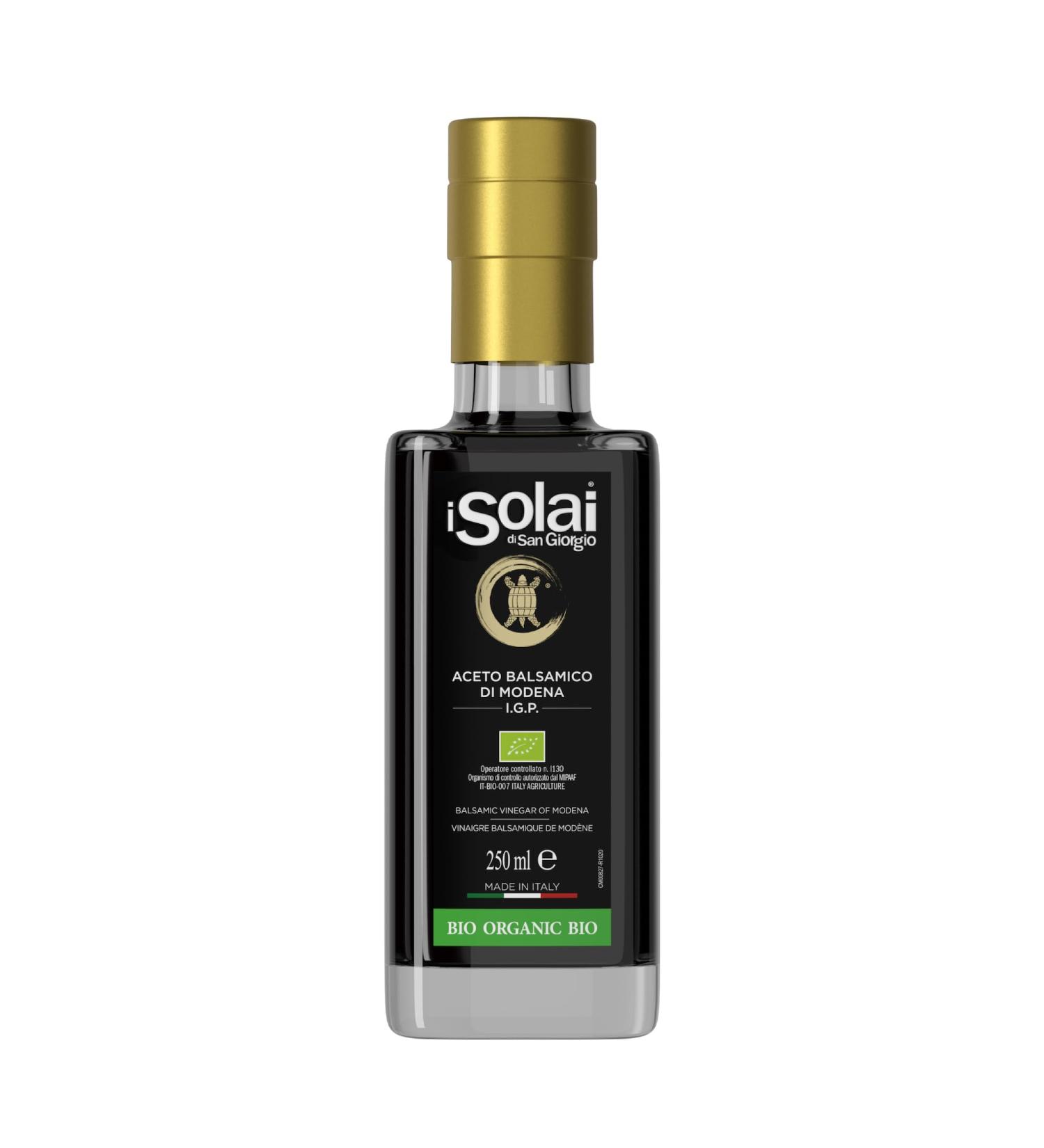 Solai Di San Giorgio Balsamic Vinegar of Modena I.G.P. Organic High Density Made from 100% organic Italian grapes Ideal to accompany red meats cheeses 250 ml - Buy Online on GoSupps.com