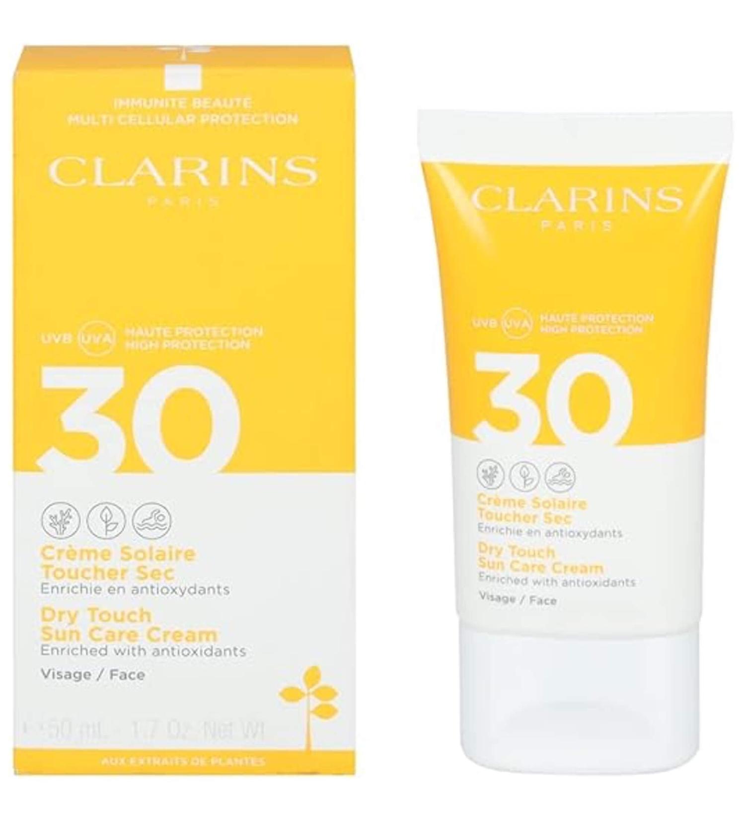 Clarins Dry Touch Sun Care Face Cream 50 ml SPF 30 - Buy Online on GoSupps.com