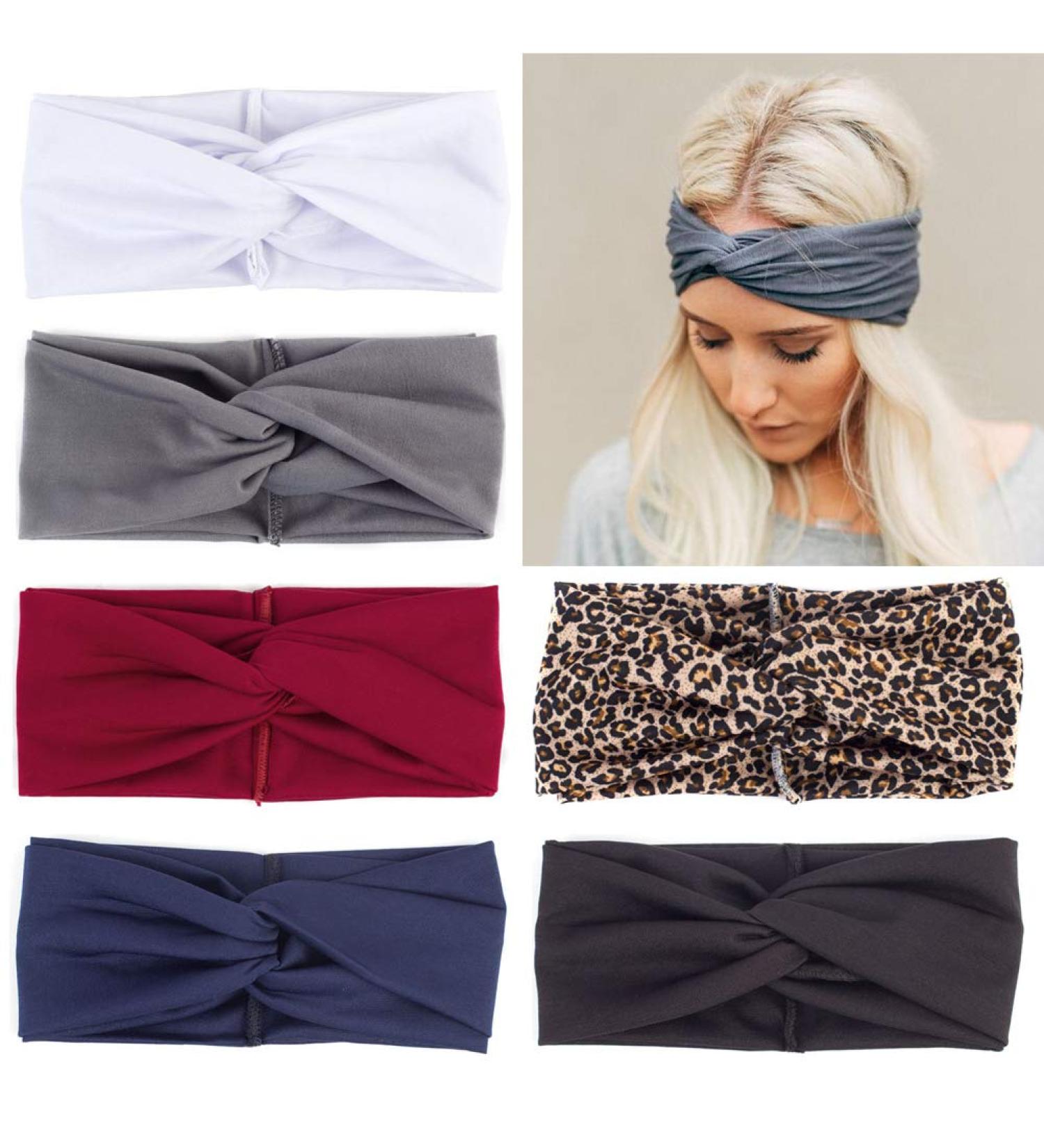6pcs Boho Headbands for Women | Elastic Twisted Knot Hair Accessories for Girls - Stylish & Comfortable - Buy Online on GoSupps.com