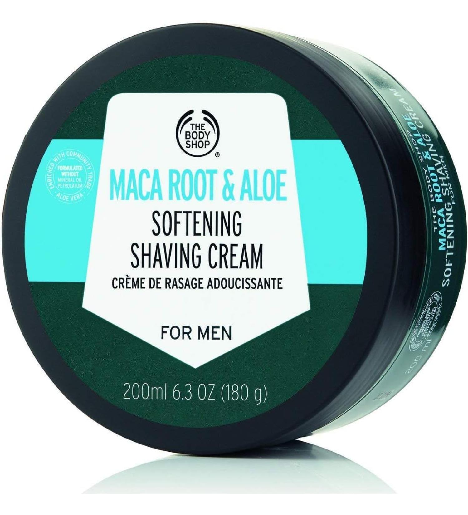 The Bo.dy Shop Maca Root & Aloe Softening Shaving Cream for Men - Feel Refreshed And Moisturised - Buy Online on GoSupps.com