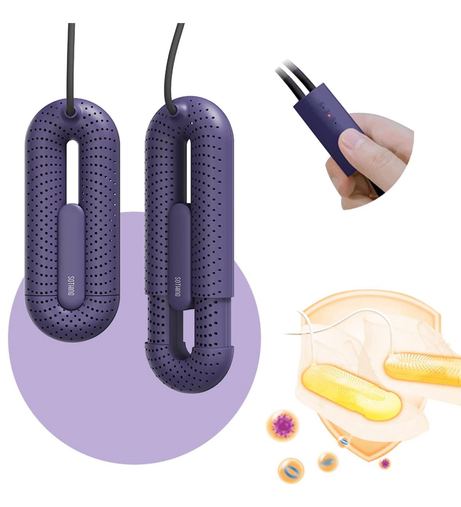KEEPSORT Boot & Shoe Dryer | 3 Timer Modes, Folding Design, Adjustable Length | Foot Warmer & Odor Eliminator | Quick Drying for Shoes, Gloves, Socks, Ski Boots - Purple - Buy Online on GoSupps.com