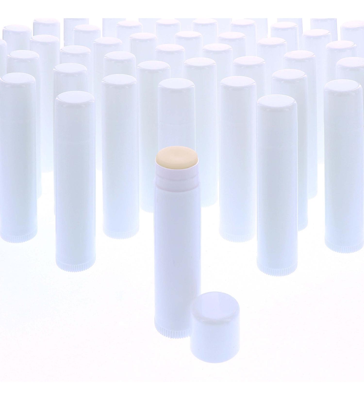 Lip Naturals Lip Balm - 50 Pack Bulk Blank Tubes | Natural Beeswax Vitamin E Aloe | Petrolatum Free | Peppermint Flavor - International Shipping - Buy Online on GoSupps.com