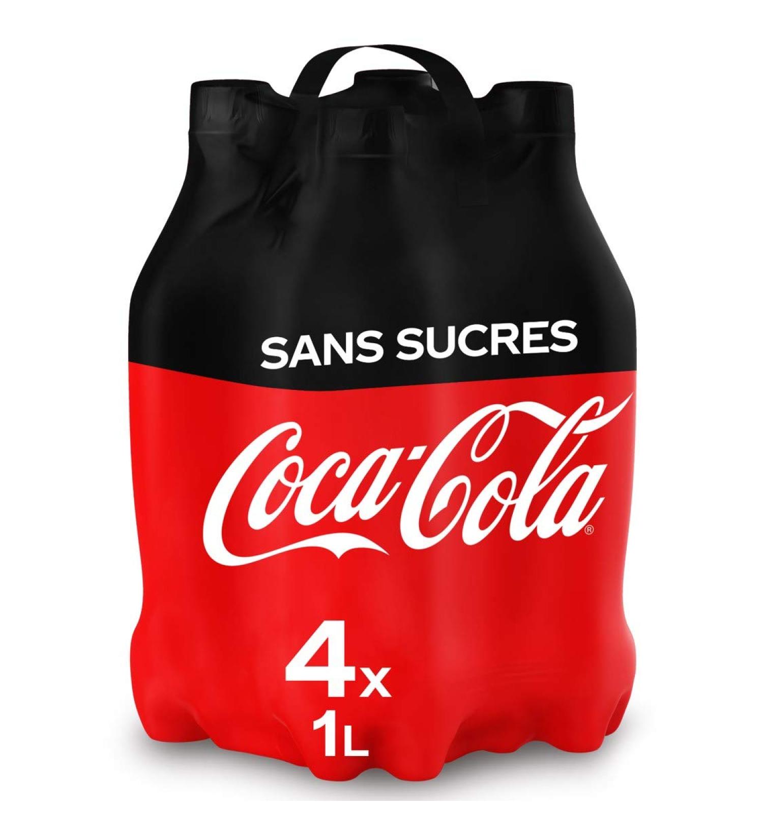 Coca-Cola Zero Sugar Bottles 4 x 1 L
