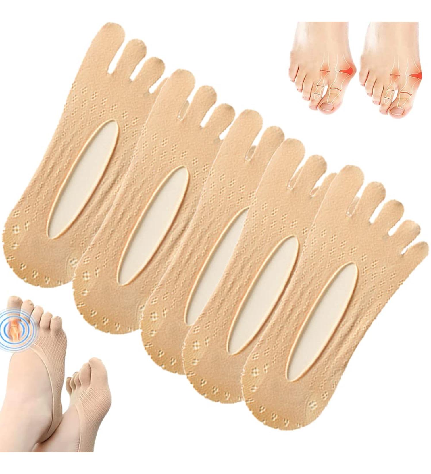 Orthoes Bunion Relief Socks - Projoint Antibunions Health Sock - Anti Bunion Toe Alignment Compression Socks - Beige (5 Pairs) - Buy Online on GoSupps.com