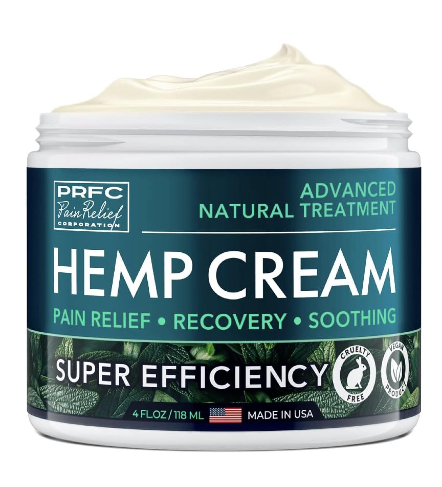 Hemp Cream - Extra Strength Natural Hemp Extract with Arnica & Menthol for Instant Relief | Joints Knees & Lower Back | Made in USA - 4 oz - Buy Online on GoSupps.com