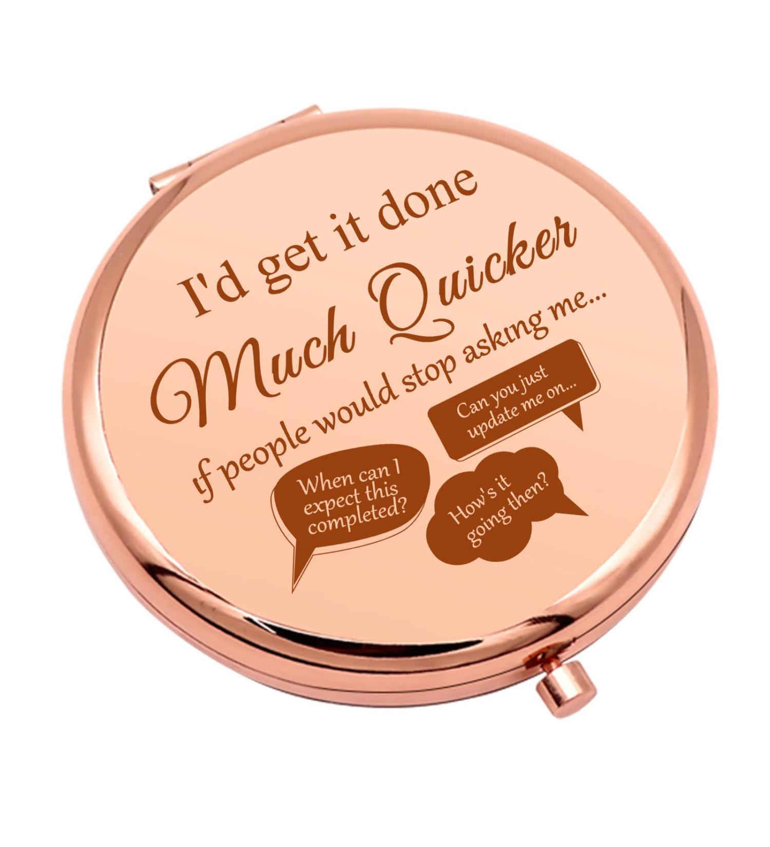 Funny Sarcastic Makeup Mirror - Perfect Gift for Women, Coworkers, Boss | Compact Folding Mirror for Christmas, Birthday - Buy Online on GoSupps.com
