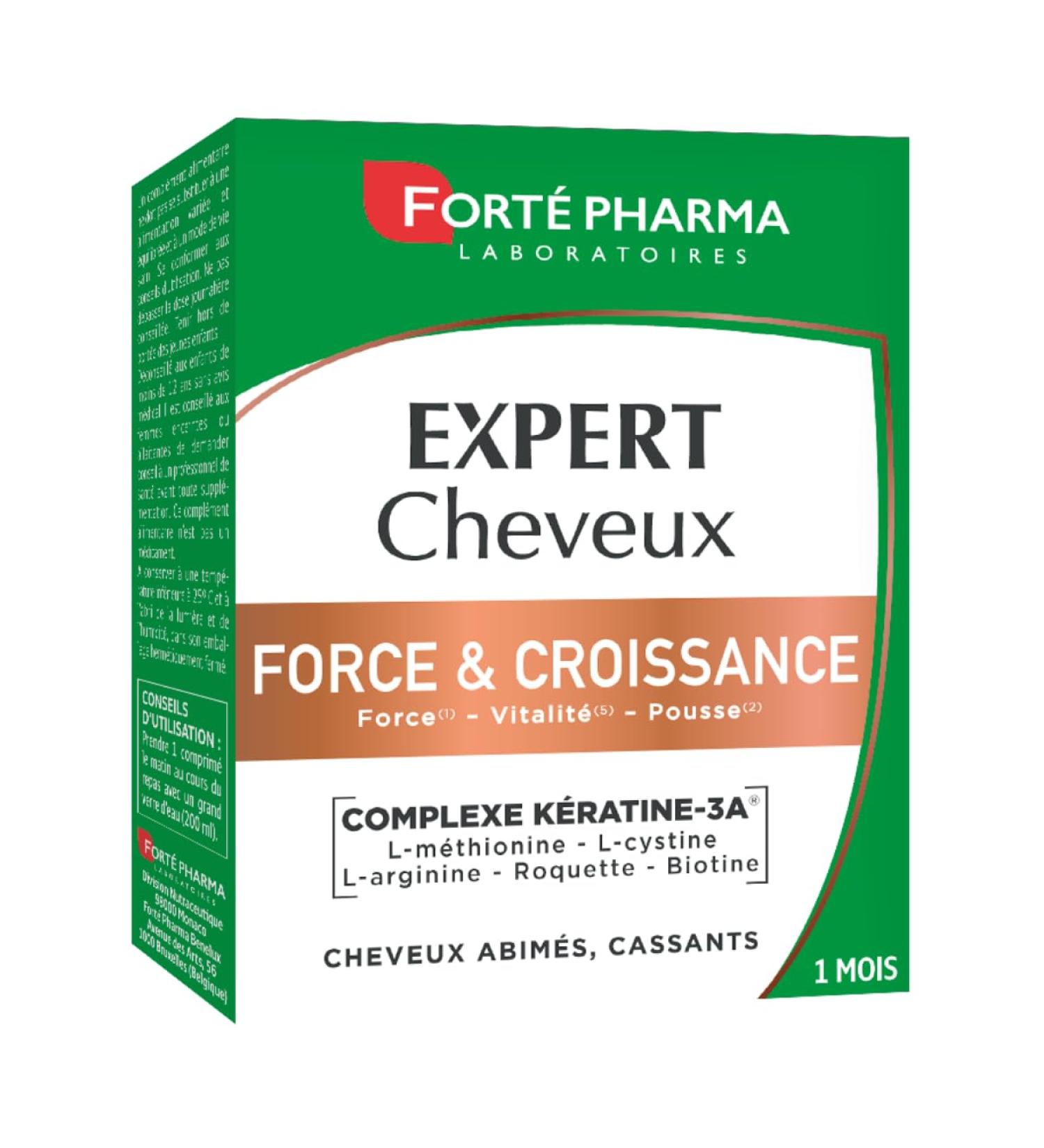 Fort Pharma - Expert Hair Strength & Growth - Hair Vitality nutritional supplement for damaged brittle hair - Biotin - L-cystine arugulate strengthened with keratin - 30 tablets 1/day - Buy Online on GoSupps.com