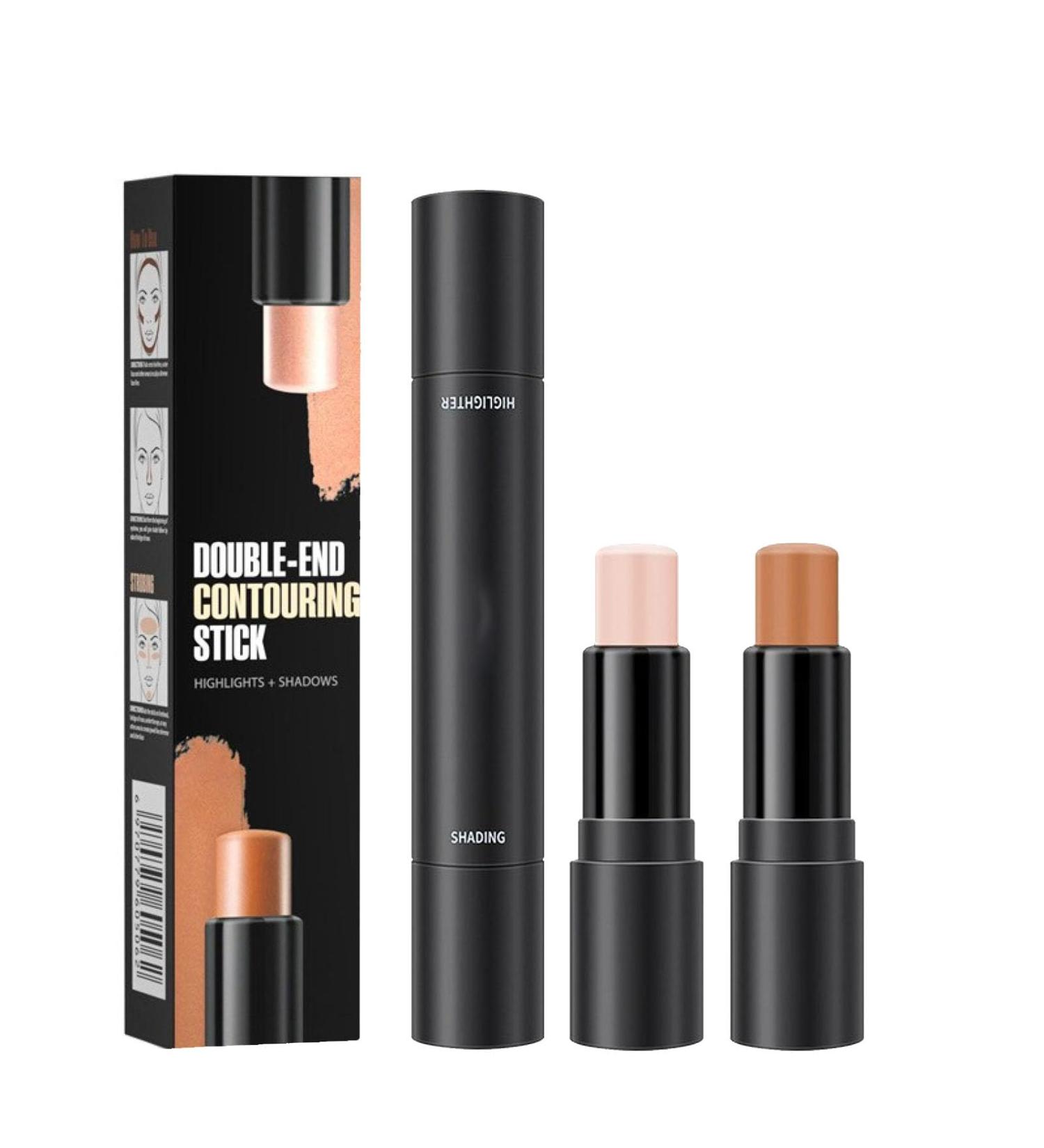 Contour Stick with Two Ends Professional Makeup Highlighter Contour Stick 2-In-1 Contour Stick with Two Ends Defines the Cheekbones and Shapes the Face (A 20 g) - Buy Online on GoSupps.com