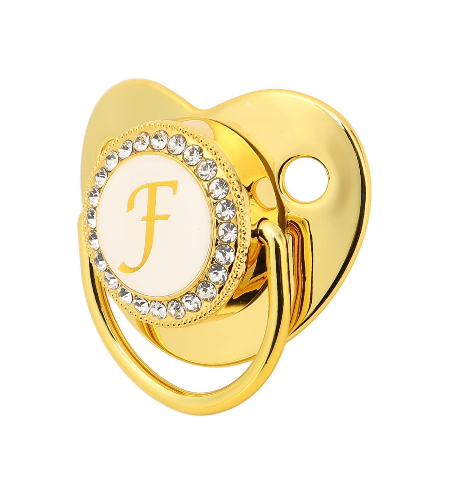 Golden Baby Pacifier - Curved Design Safe Materials Ages 6-18 Months - Buy Online on GoSupps.com