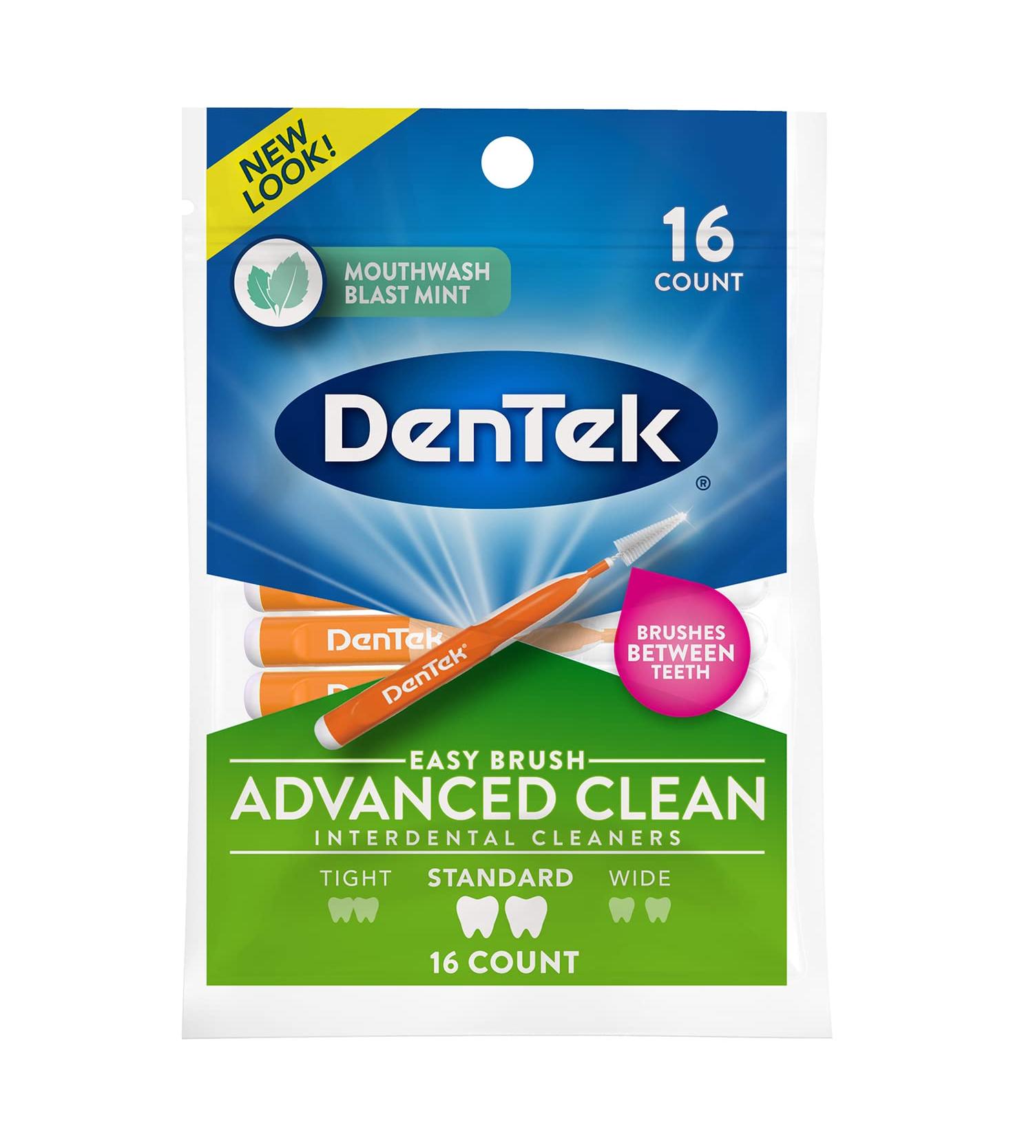 Dentek Easy Brush Interdental Cleaners Mint 16 ea - Pack of 5 | Effective Oral Care Solution - Buy Online on GoSupps.com