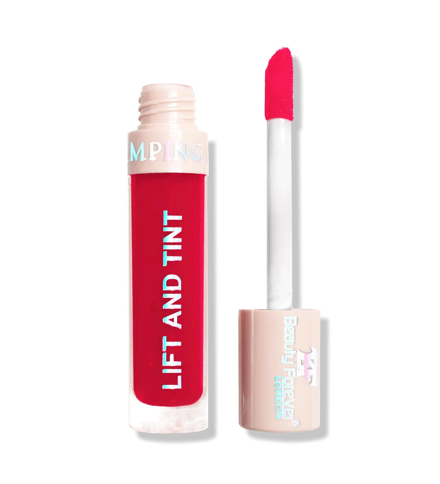 Beauty Forever Lift and Tint Plumping Lip Gloss with Fruity Flavours and Vitamin E Lip Plumper Lip Gloss 6ml (02 Strawberry Intense Red) - Buy Online on GoSupps.com