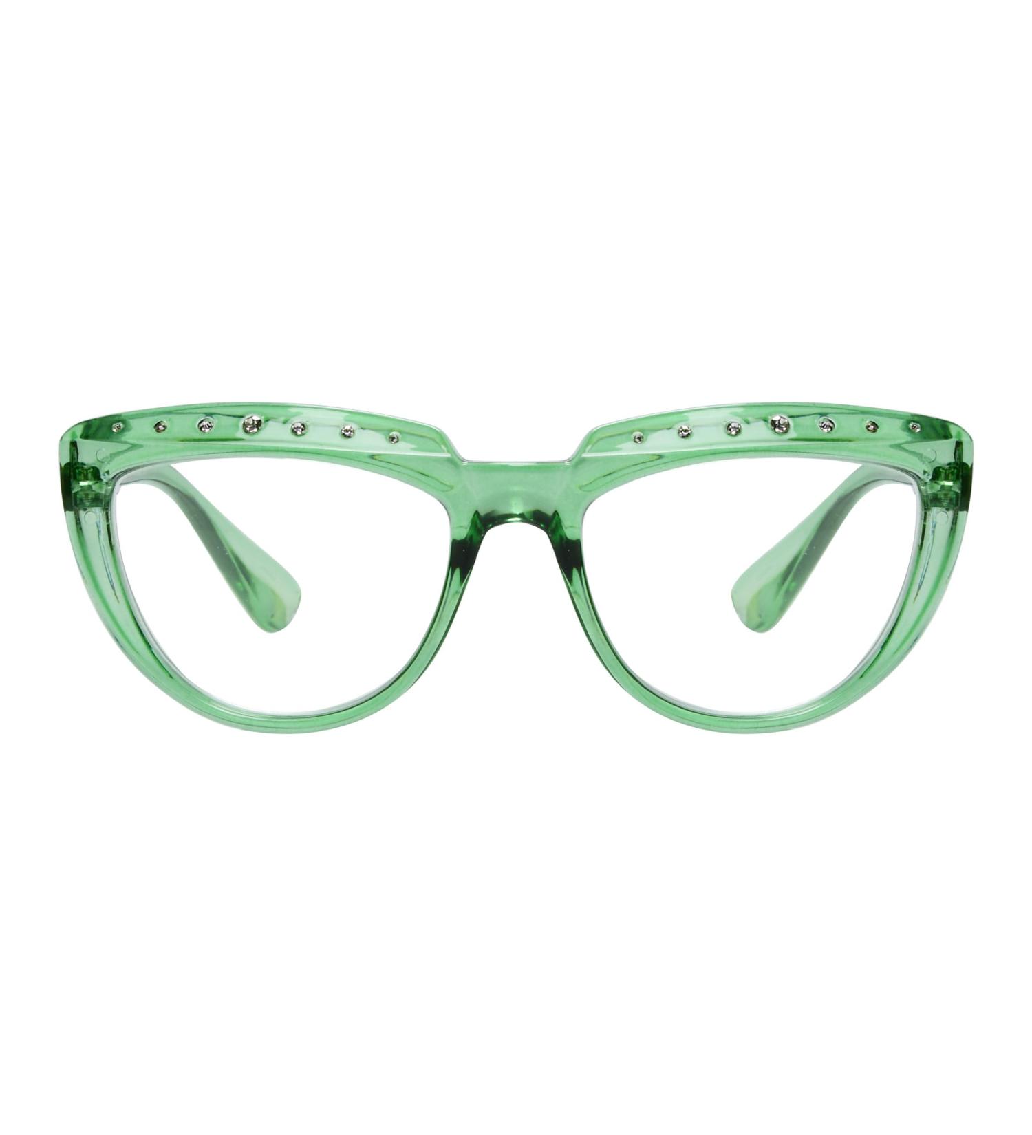 Eyekepper Rhinestone Reading Glasses for Women - Oversize Green Half-Moon Readers +2.75 Diopters - Buy Online on GoSupps.com