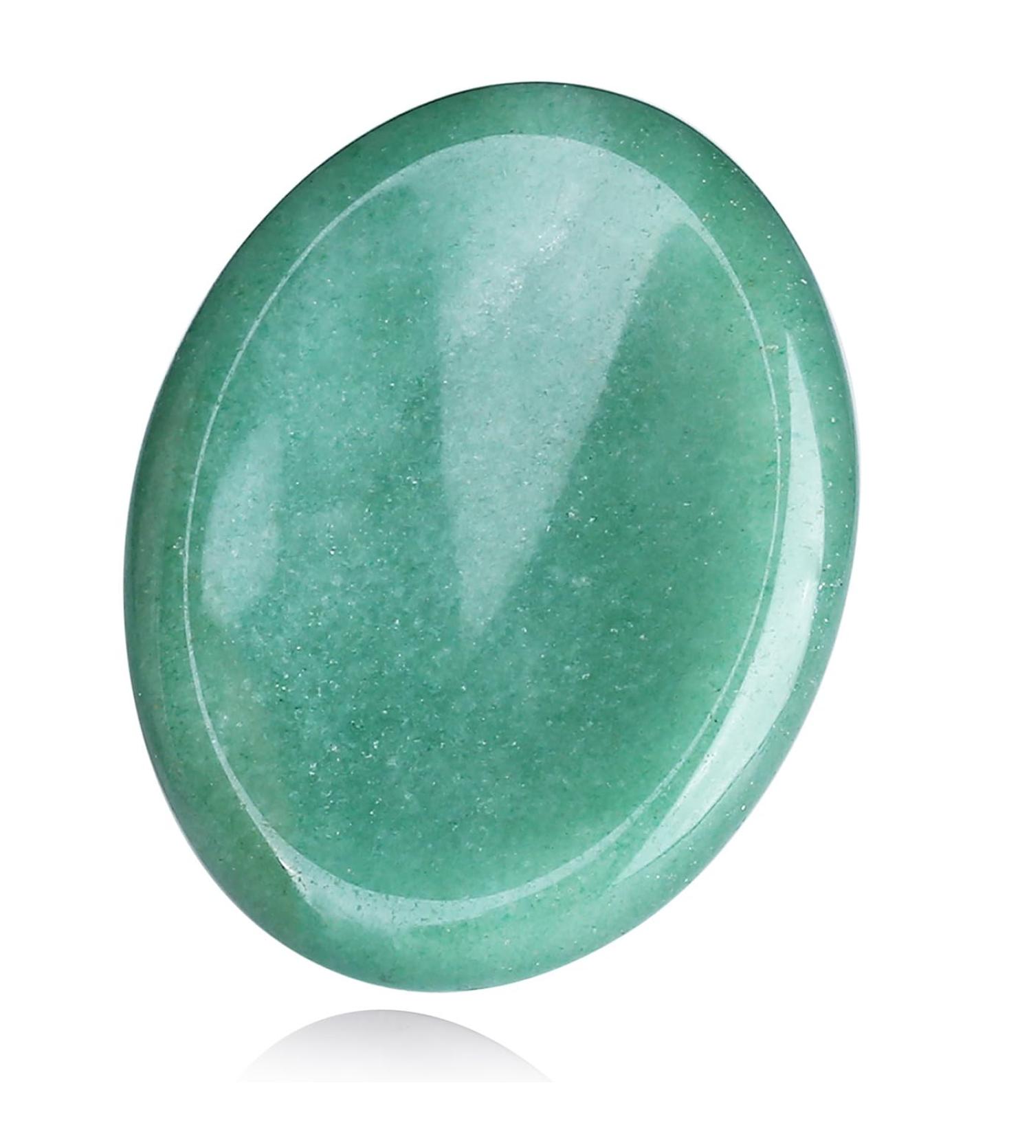 Buy Xiannvxi Green Aventurine Crystals - Polished Healing Stones for Stress Relief & Meditation | Natural Oval Palm Pocket Stones - Buy Online on GoSupps.com