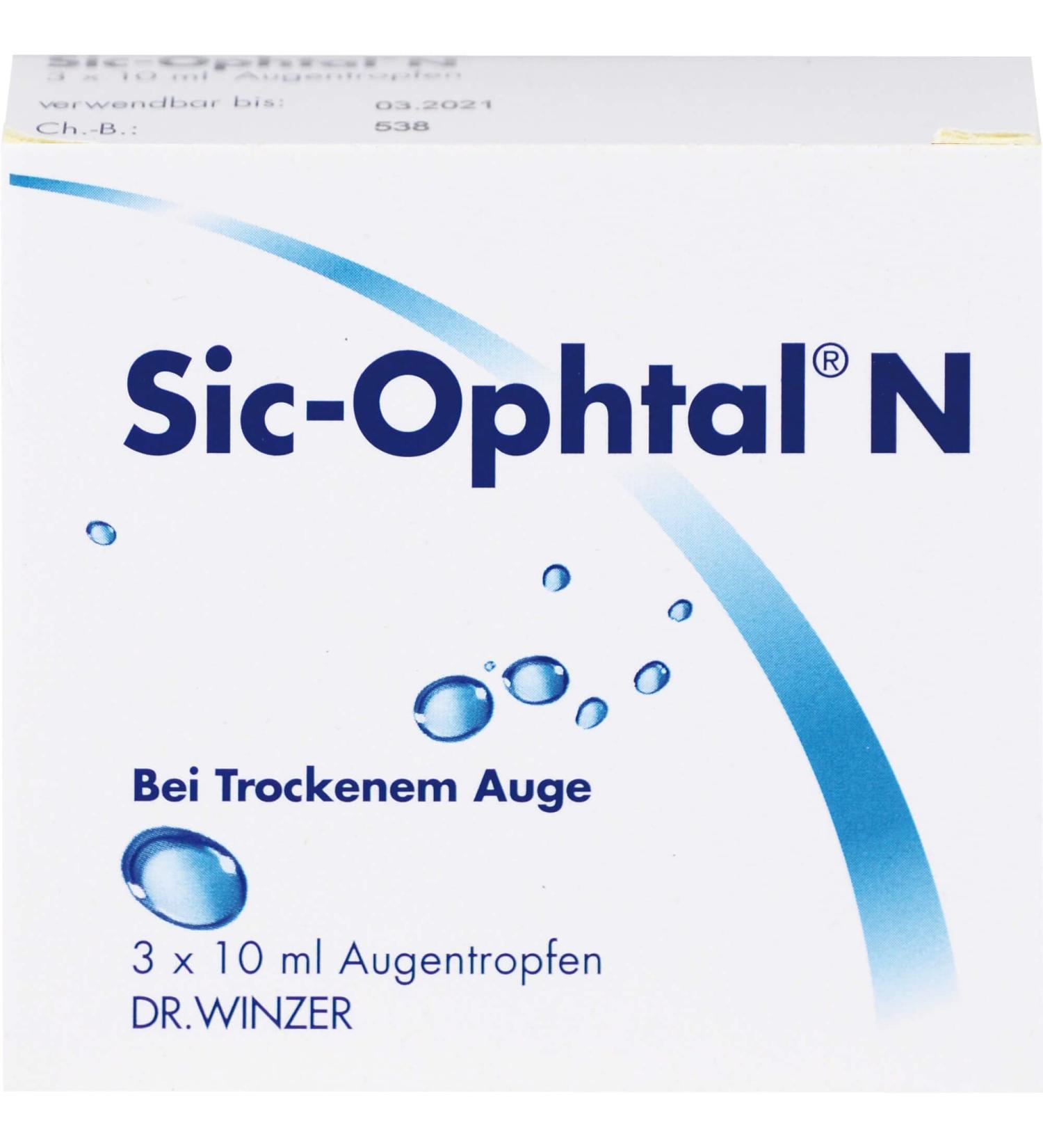 Sic Ophtal Eye Drops 3x10 ml - Soothing Relief for Dry Eyes | Buy Online Worldwide - Buy Online on GoSupps.com