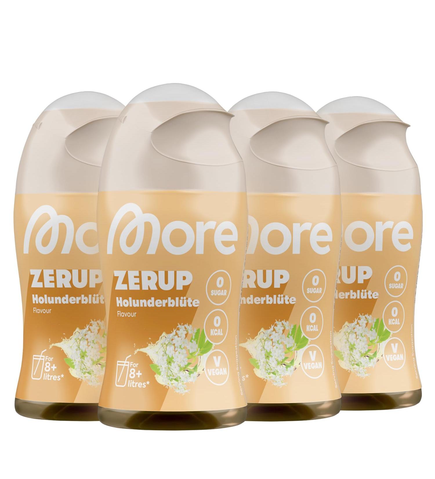 Buy More Zerup Elderflower Syrup - Sugar-Free Vegan 4x65ml - Makes 32L of Drink - Zero Calories - Made in Germany - Buy Online on GoSupps.com