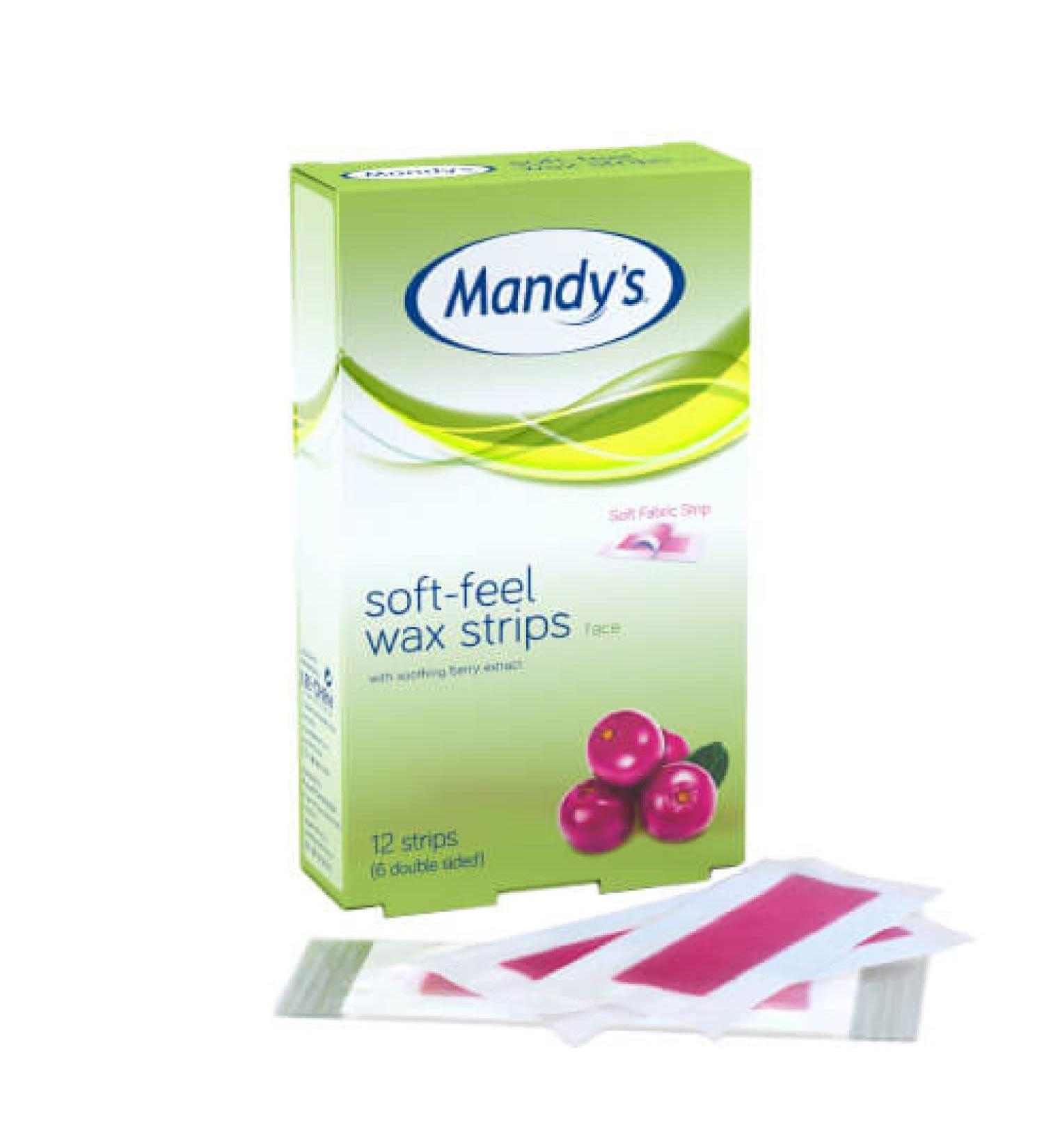 Bandes de cire pour le visage Soft Feel de MANDY'S - Paquet de 12 unit s - Buy Online on GoSupps.com
