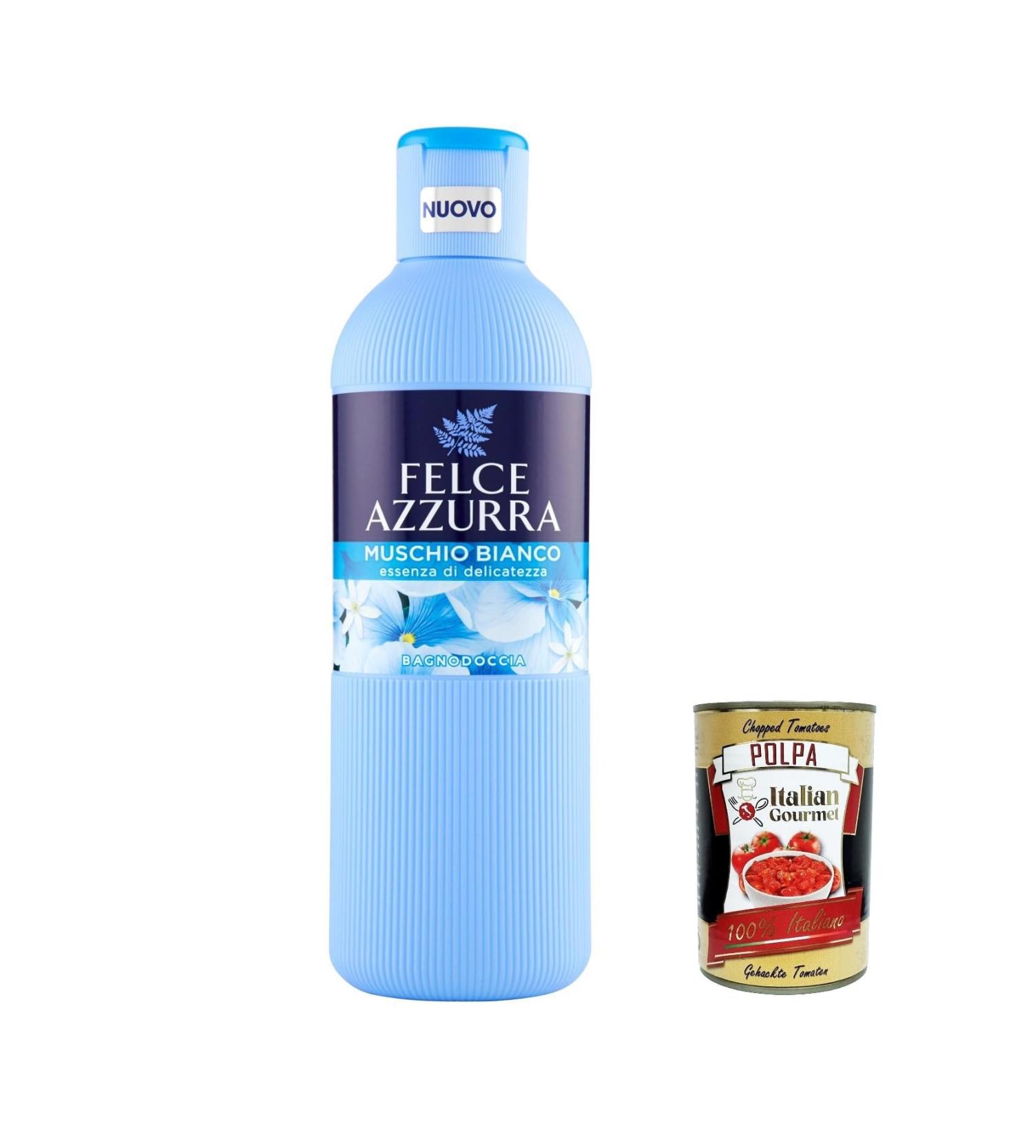  Italian Gourmet E.R. Felce Azzurra Bagnodoccia Muschio Bianco Body Wash White 650 ml + Italian Pulpa GOurmet 400 g Pack of 3 - Buy Online on GoSupps.com
