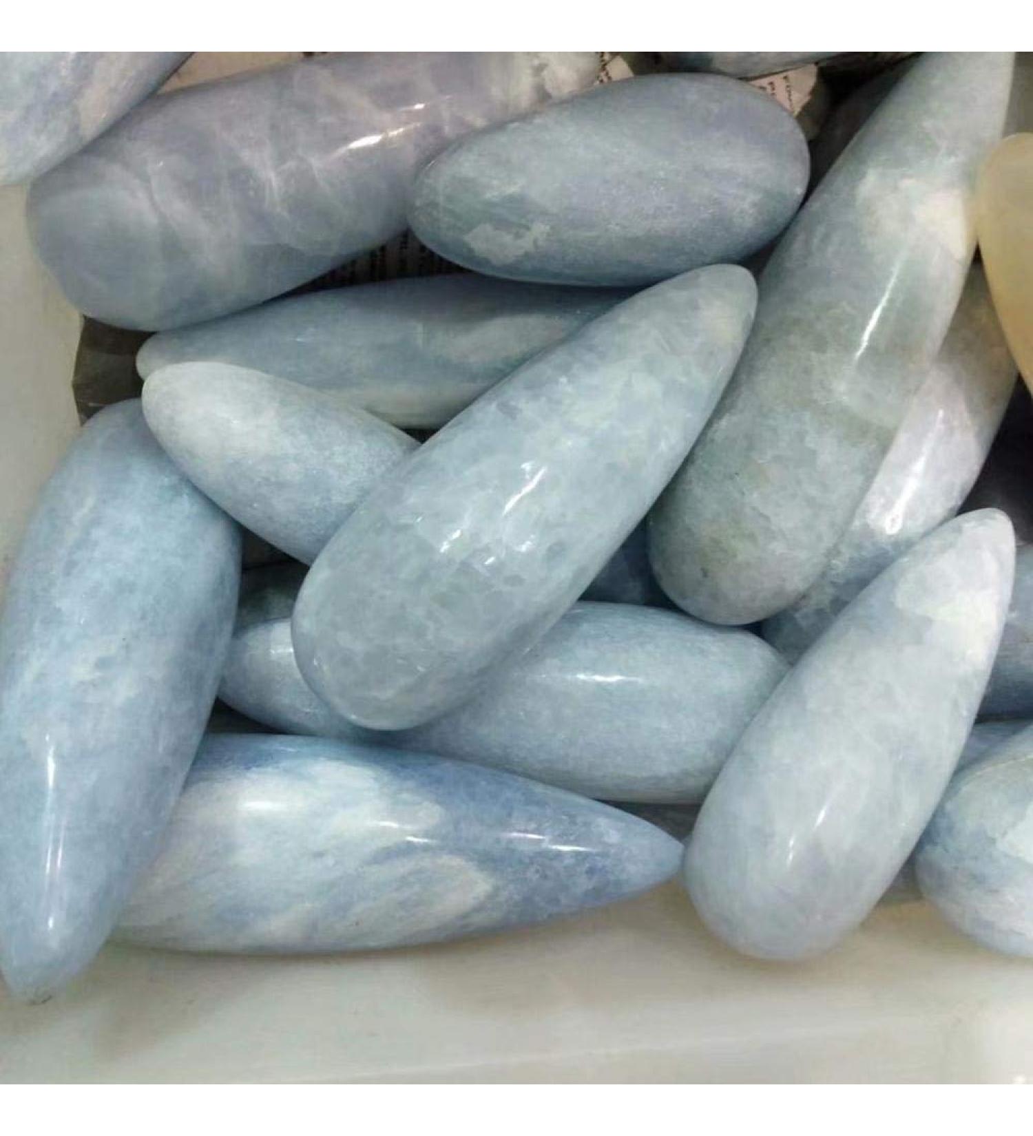 1pc 150g 220g Natural Polished Blue Celestite Quartz Crystal Wand Crystals and Stones |Stones| - Buy Online on GoSupps.com