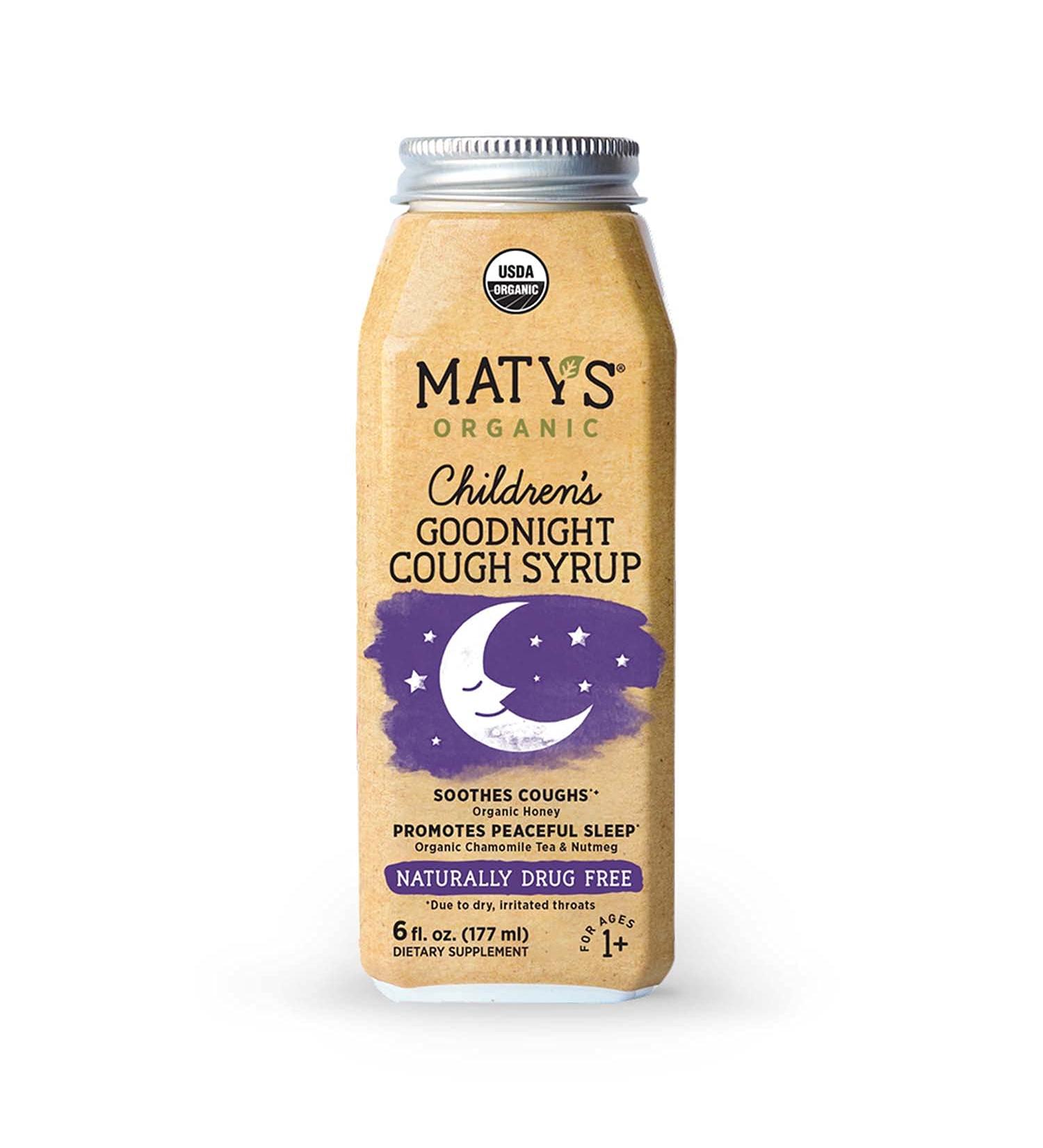 Maty's Organic Children's Goodnight Cough Syrup with Honey, Chamomile & Nutmeg - 6 fl oz - Buy Online on GoSupps.com