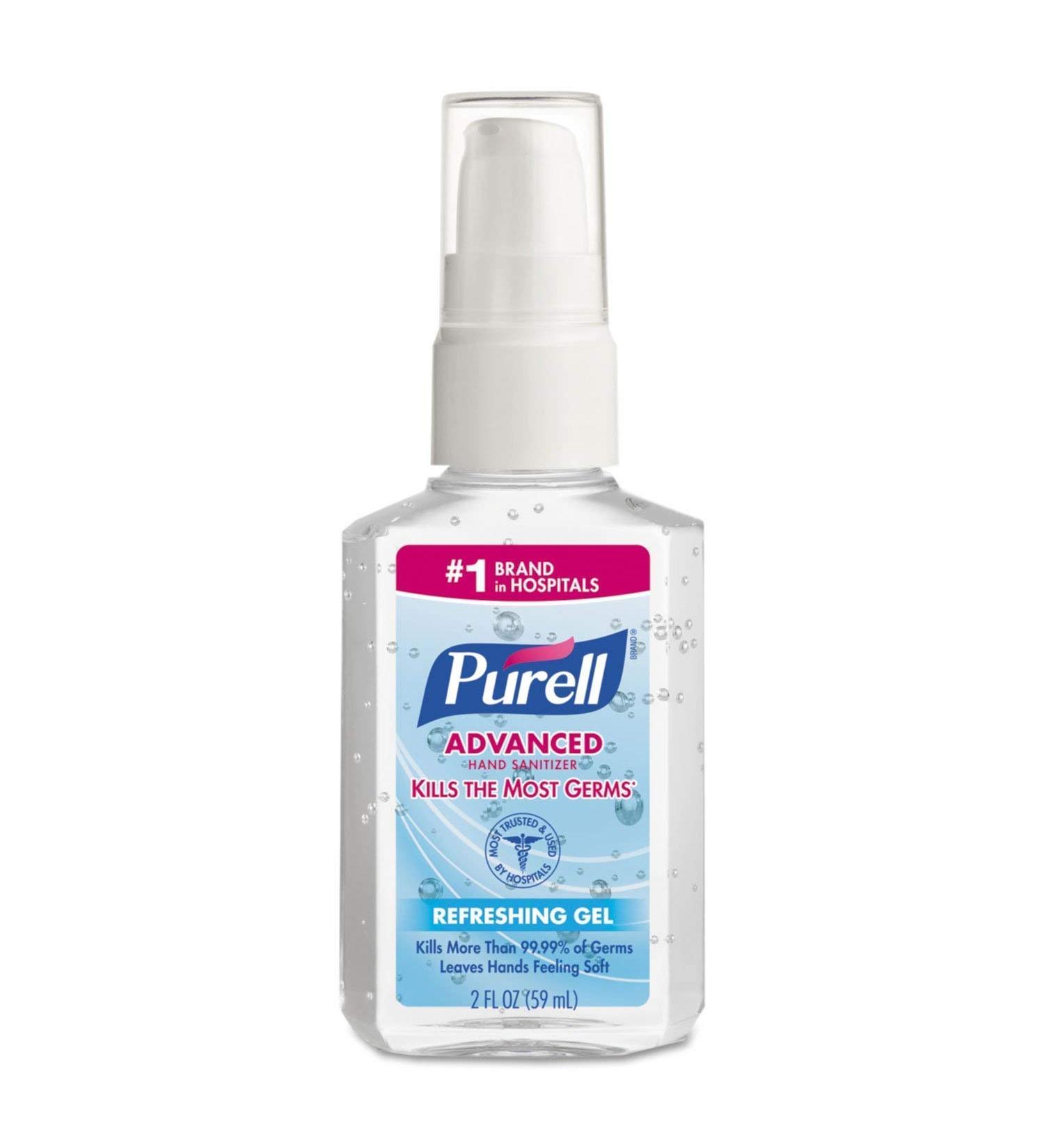 Purell Advanced Hand Sanitizer Refreshing Gel  Pump Bottle  2 Ounce