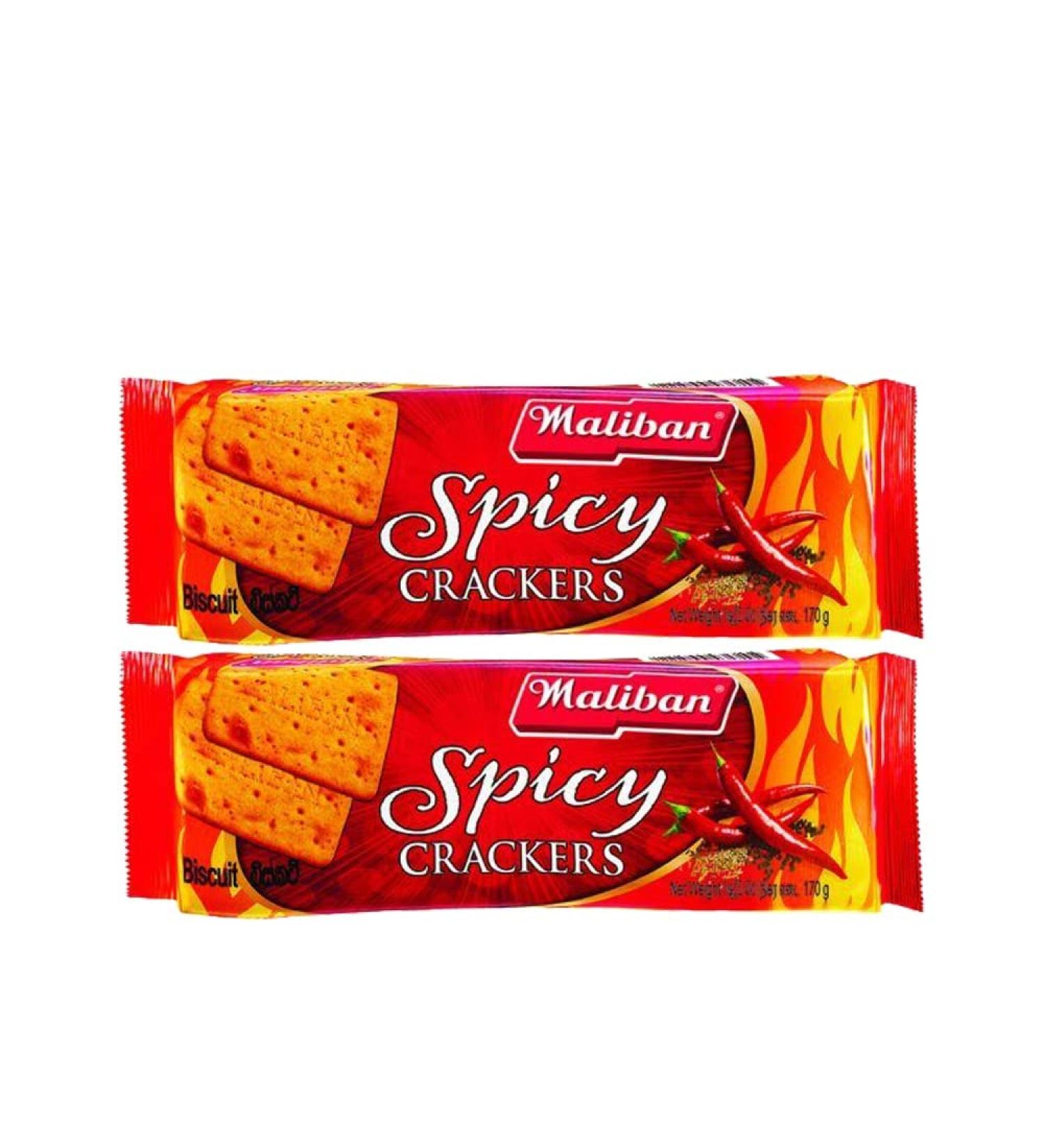 Maliban Spicy Cream Crackers | 170G | Authentic Taste | Tasty and Healthy | Highly Nutritive | Sri Lankan Origin (Pack of 2) - Buy Online on GoSupps.com
