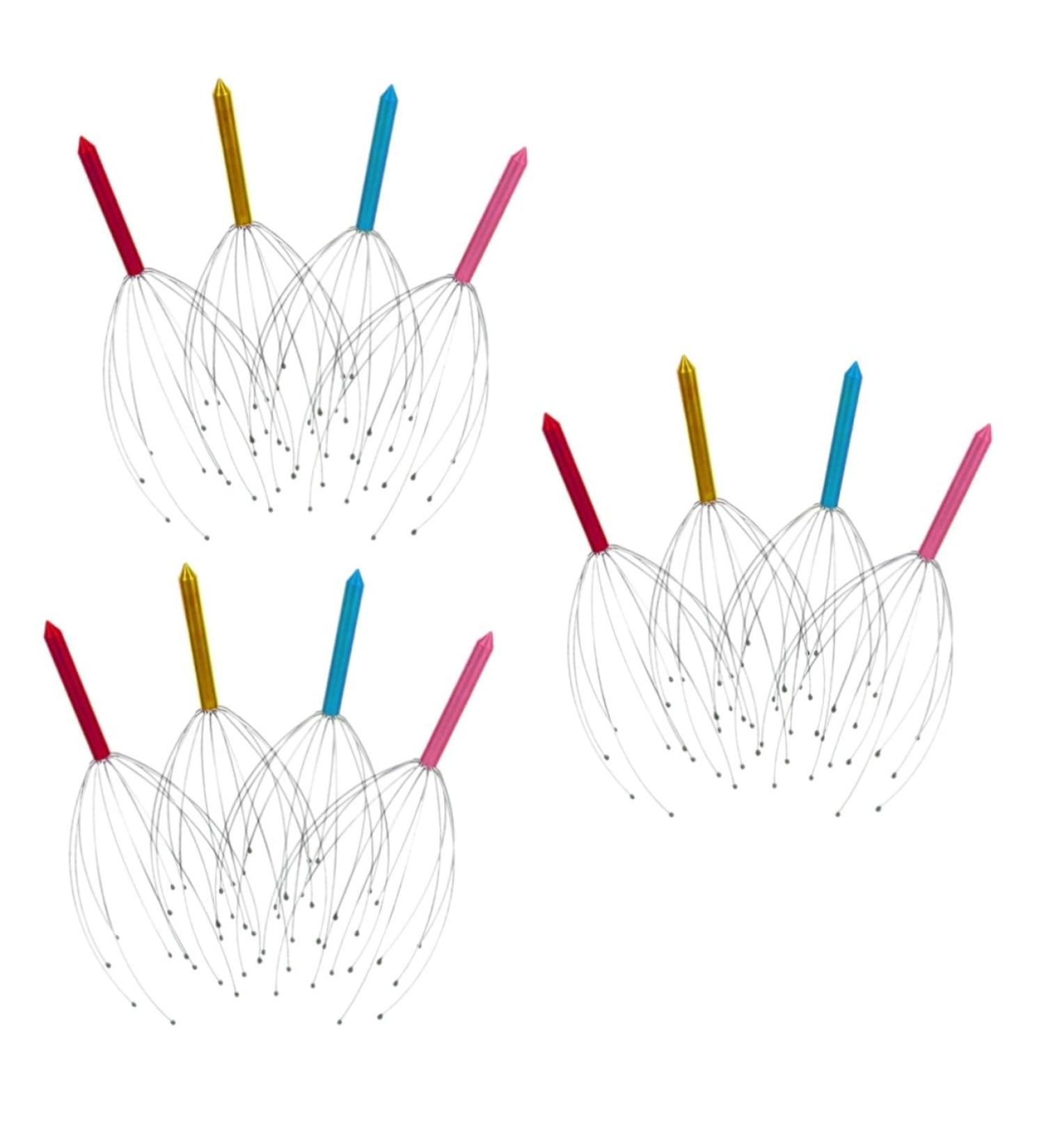 Healeved 12 STK Octopus Head Massager | Deep Scalp Massage Tool for Hair Stimulation & Soothing Relief | Perfect for Office Use - Buy Online on GoSupps.com
