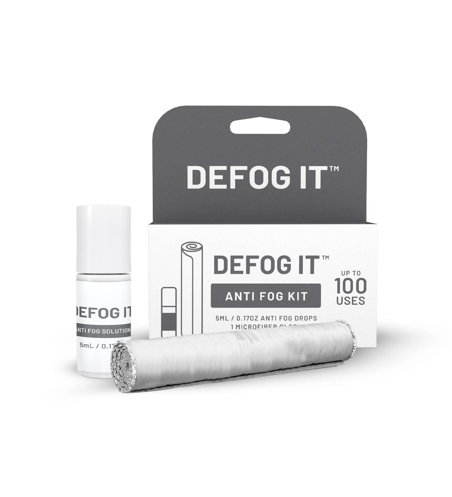 DEFOG IT Anti Fog - Nano Magic 5mL Travel Kit | Military-Grade Defogger for Glasses Goggles & Mirrors | 100 Uses | Microfiber Cloth Included - Buy Online on GoSupps.com
