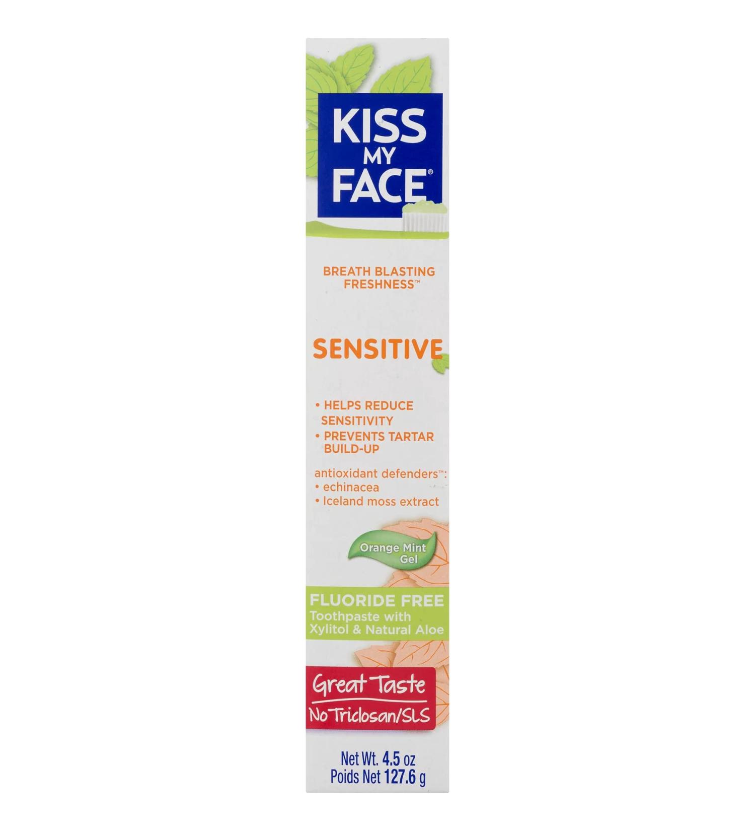 Kiss My Face Sensitive Toothpaste, 4.5 oz - Fluoride Free (Pack of 2) - Buy Online on GoSupps.com