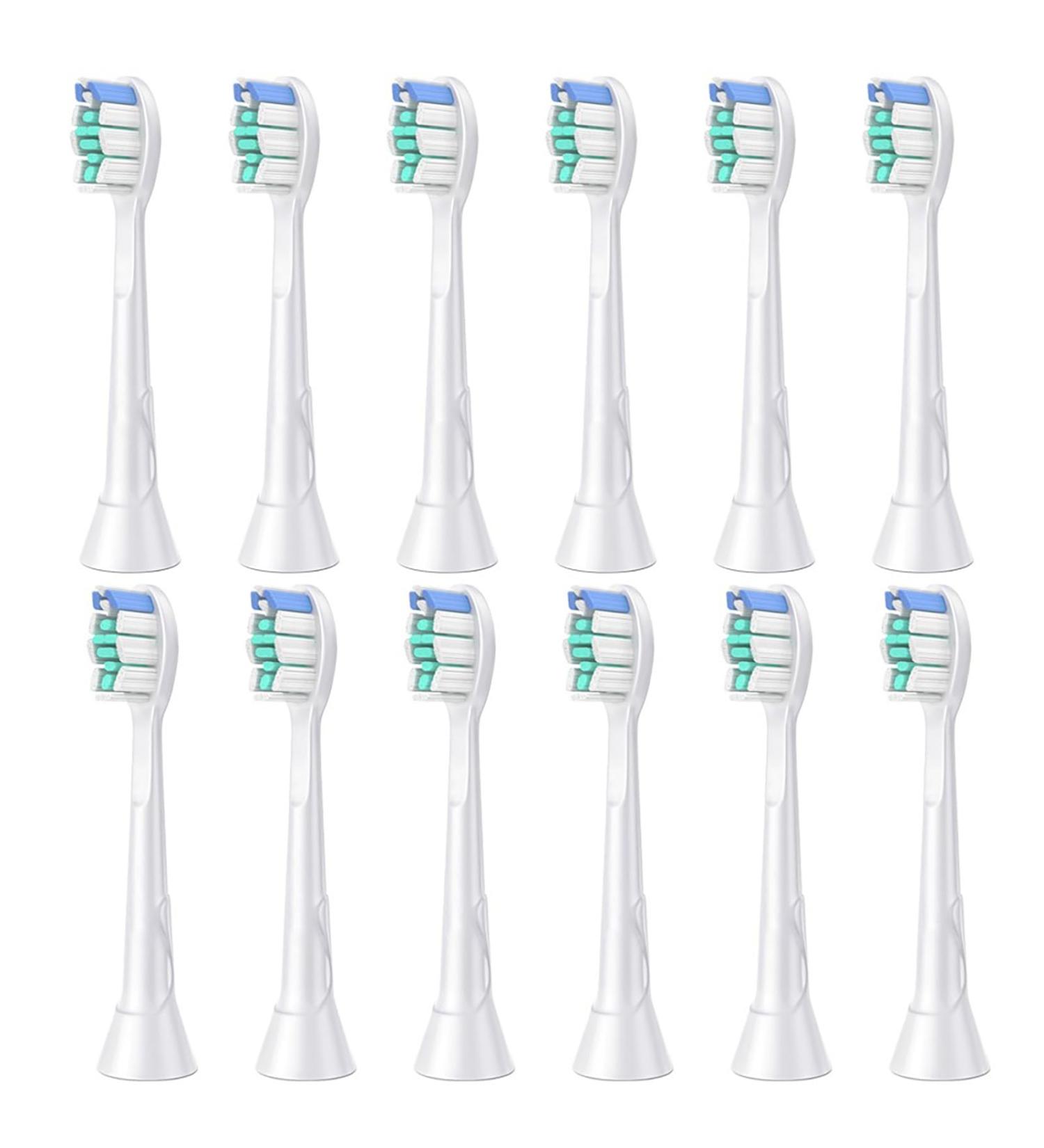 12 Compatible Subsetting Brushes for Philips Sonicare - White Replacement Heads (1 Pack) - Buy Online on GoSupps.com