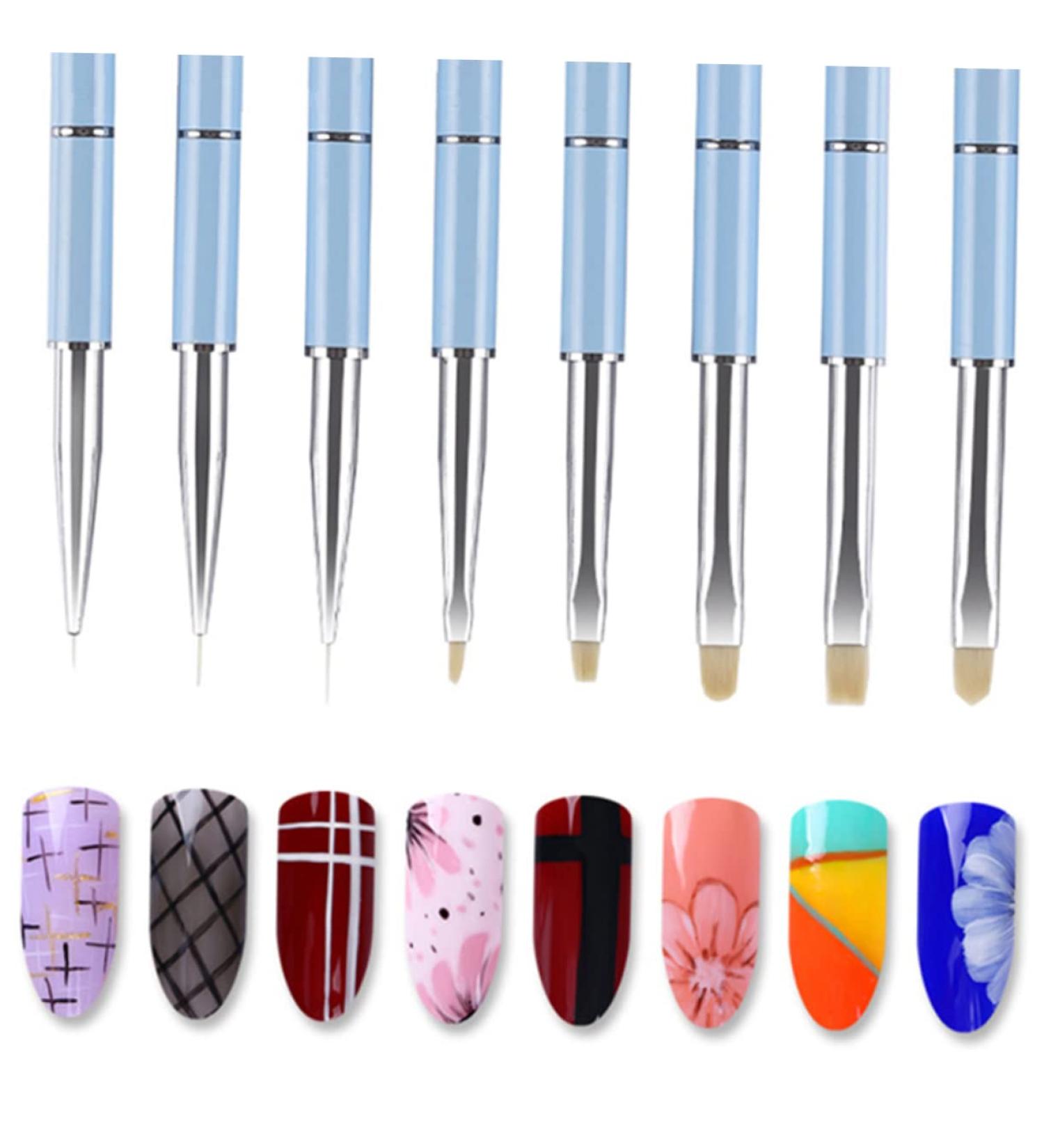 Beavorty manicure tools rhinestone tool acrylic nail tools nail art brush nail flower nail art liner Colored Drawing Tool for Manicure nail art pen eyeliner draw flowers Size 1 Picture 1 - Buy Online on GoSupps.com