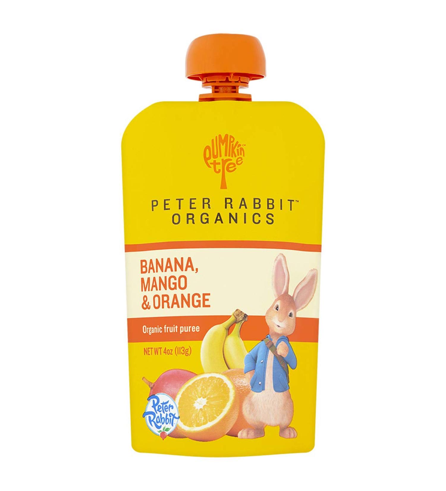 Peter Rabbit Organic Mango, Banana & Orange Snacks - 4 Oz Pack of 10 | Pumpkin Tree - Buy Online on GoSupps.com