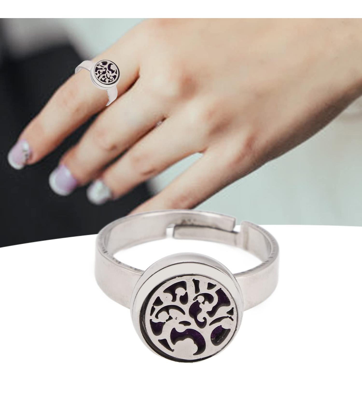 Essential Oil Diffuser Finger Ring | Aromatherapy Stainless Steel - Stylish Open Design - Buy Online on GoSupps.com