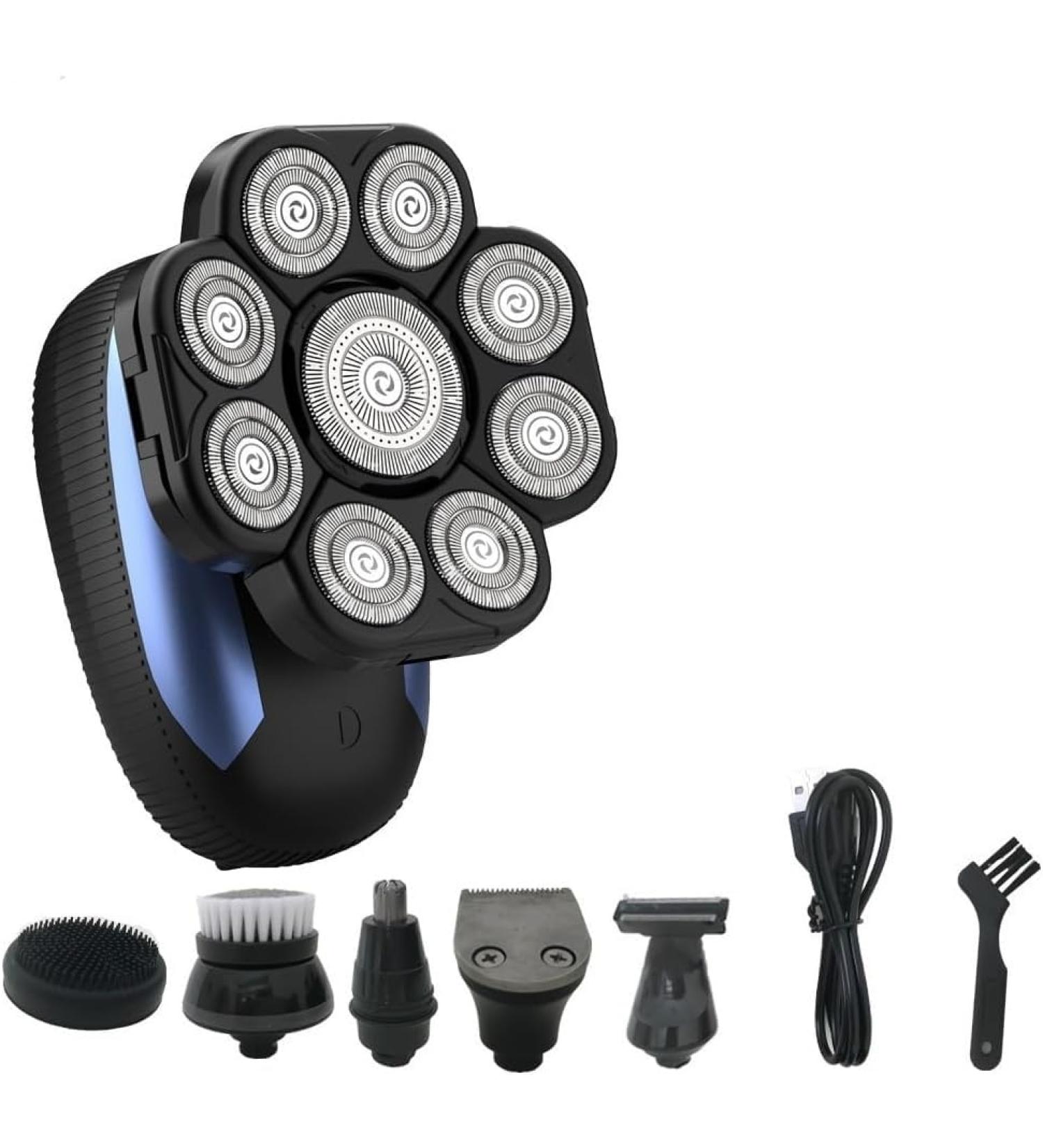 GeRRiT Electric Razor for Men - 6 in 1 Bald Head Shaver with 9D Floating Cutter | Wet & Dry Cordless Grooming Trimmer - Buy Online on GoSupps.com