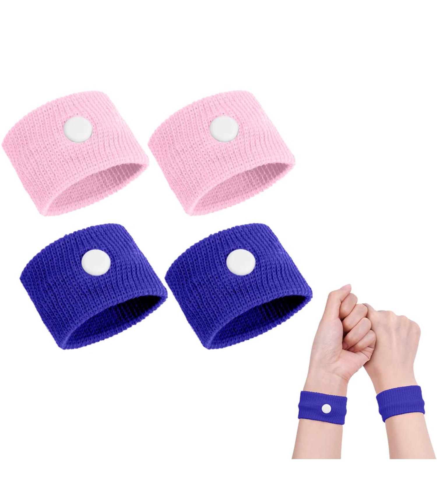 ACWOO Motion Sickness Wristbands - 2 Pairs Natural Anti-Nausea Bands for Kids & Adults - Buy Online on GoSupps.com