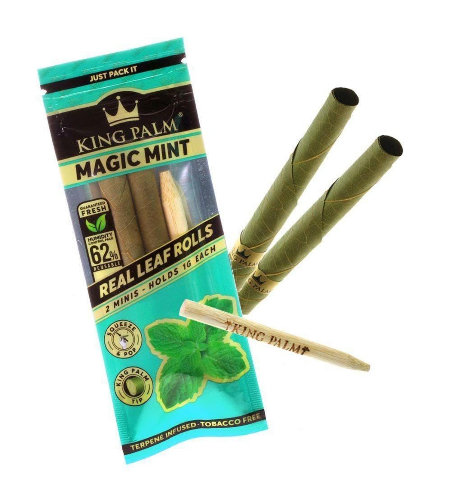 King Palm 2 Pack | Flavoured Pre Rolls l SLIM & Minis (Mag Mint Minis)