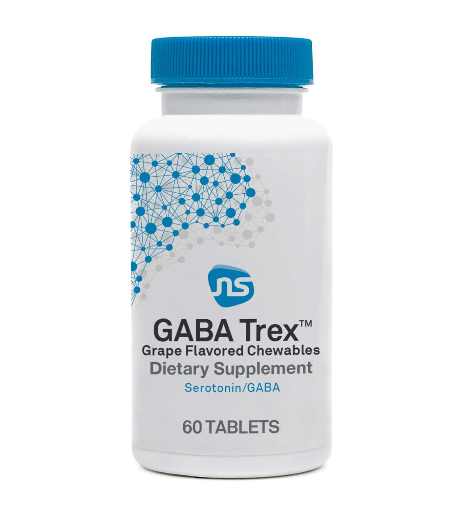 NeuroScience GABA Trex Chewables - Stress Relief & Brain Health Support (60 Tablets) - Buy Online on GoSupps.com