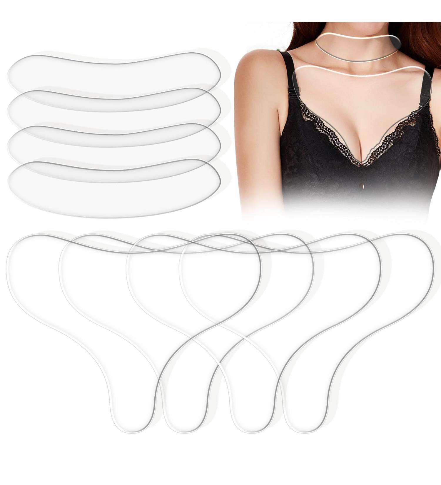 ziyue 8 Pack Silicone Chest Wrinkle Pad Reusable Anti Wrinkle Chest Patches for Overnight & Side Sleeping Including 4 Pcs Silicone Neck Patches for Wrinkles - Buy Online on GoSupps.com