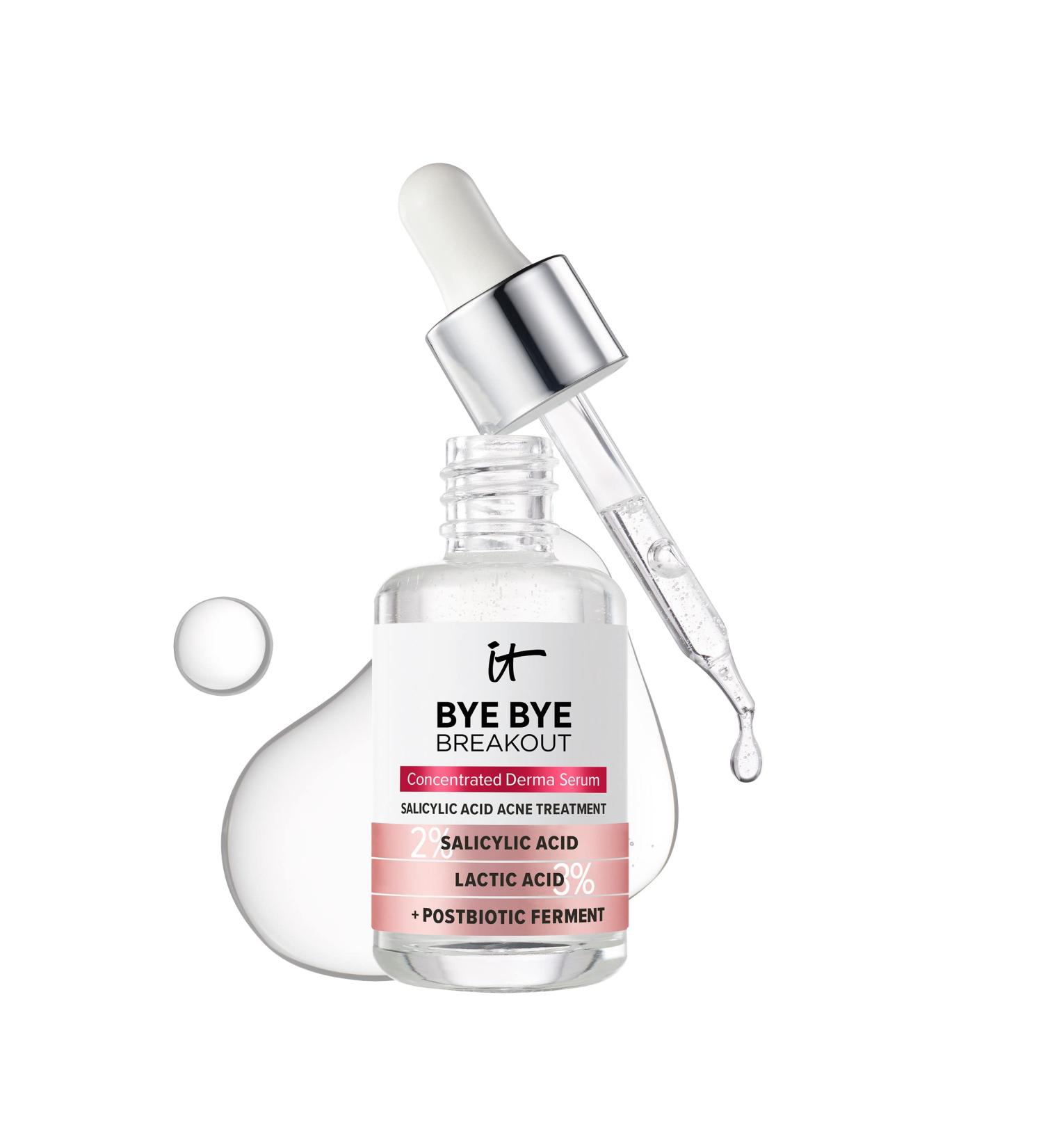 IT Cosmetics Bye Bye Breakout Acne Treatment Serum | 2% Salicylic Acid | Reduce Pimples in 3 Days | Fades Post-Acne Marks in 8 Weeks | 1 fl oz - Buy Online on GoSupps.com