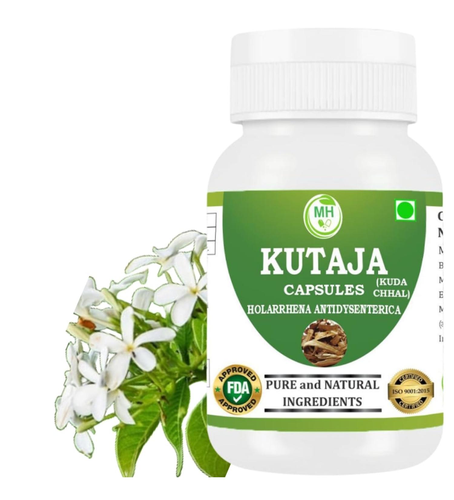 Kutaja Capsules 500 mg (9:1 Extract) 60 Veg Capsules | Holarrhena Antidysenterica for Men & Women | Herbal Supplement | Vegan & Gluten-Free| Pack of 1 (Pack of 1) 30 Count (Pack of 2) - Buy Online on GoSupps.com