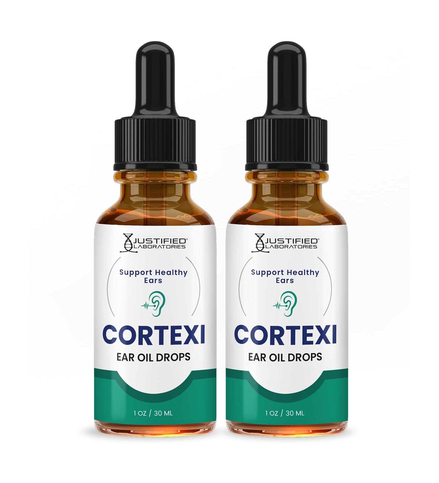 Buy Cortexi Ear Drops (2 Pack) - Healthy Eardrum Oil Essential Oils for Optimal Ear Health - Premium Quality 2 Bottles - Buy Online on GoSupps.com