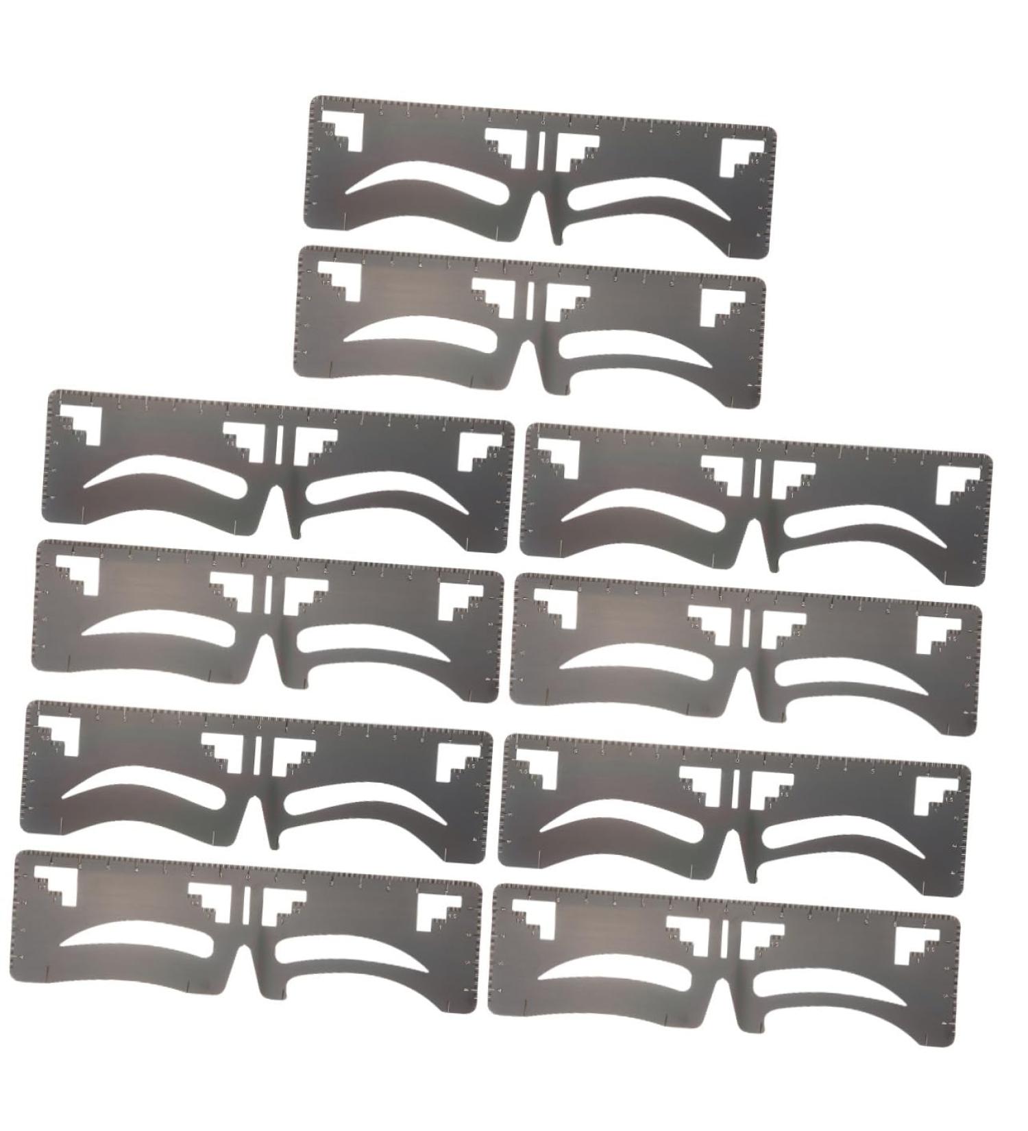 FOMIYES 10 Pcs Eyebrow Ruler Makeup Tools Eyebrow Stencil Brow Guide Stencil Eyebrow Marks Eyebrow Shape - Buy Online on GoSupps.com