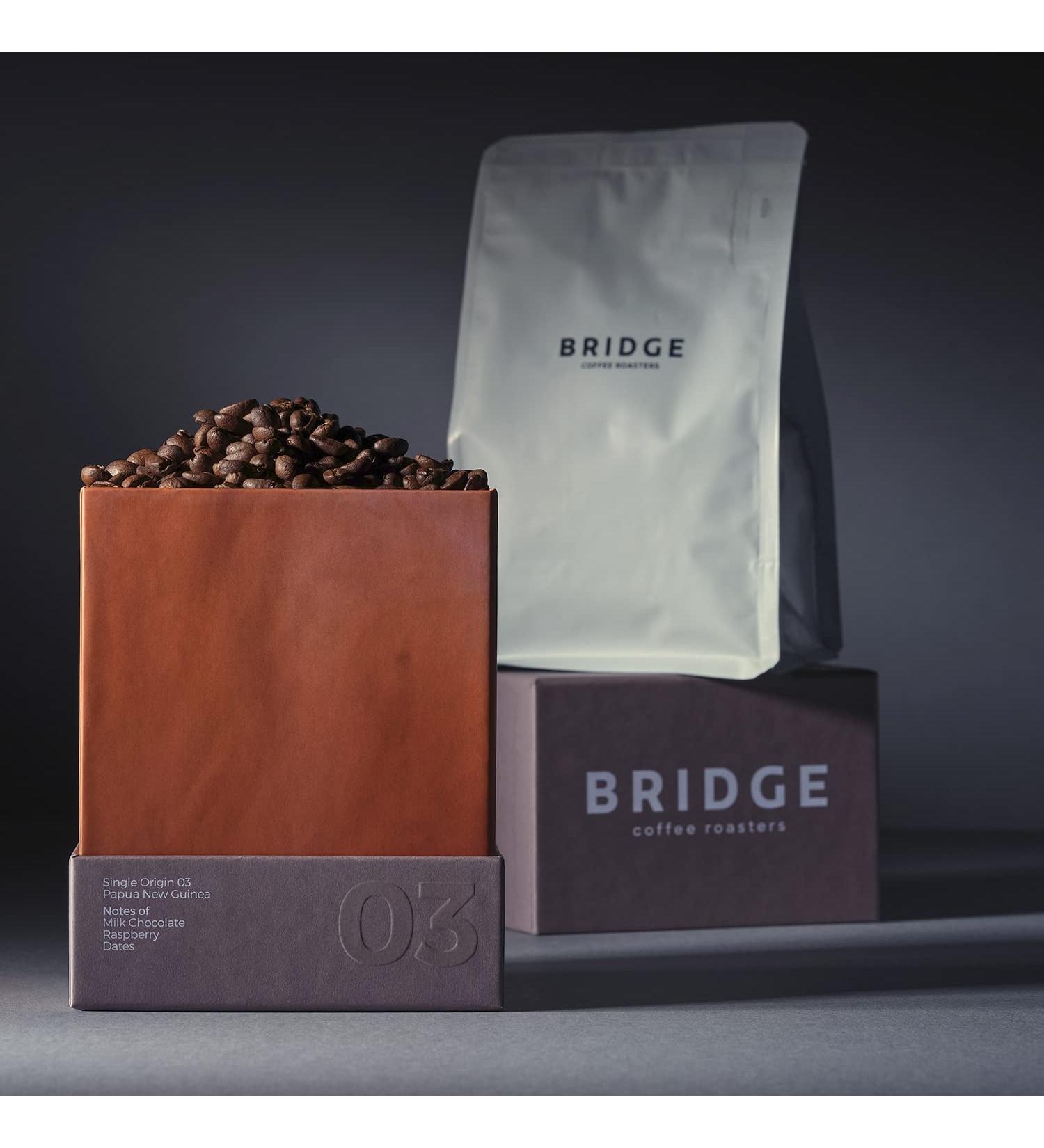 Bridge Coffee Roasters | Single Origin 03| 250g Medium Roast Papua New Guinea Coffee | 100% Arabica Espresso Coffee Beans | Freshly Roasted Speciality Coffee (Espresso 500g) - Buy Online on GoSupps.com