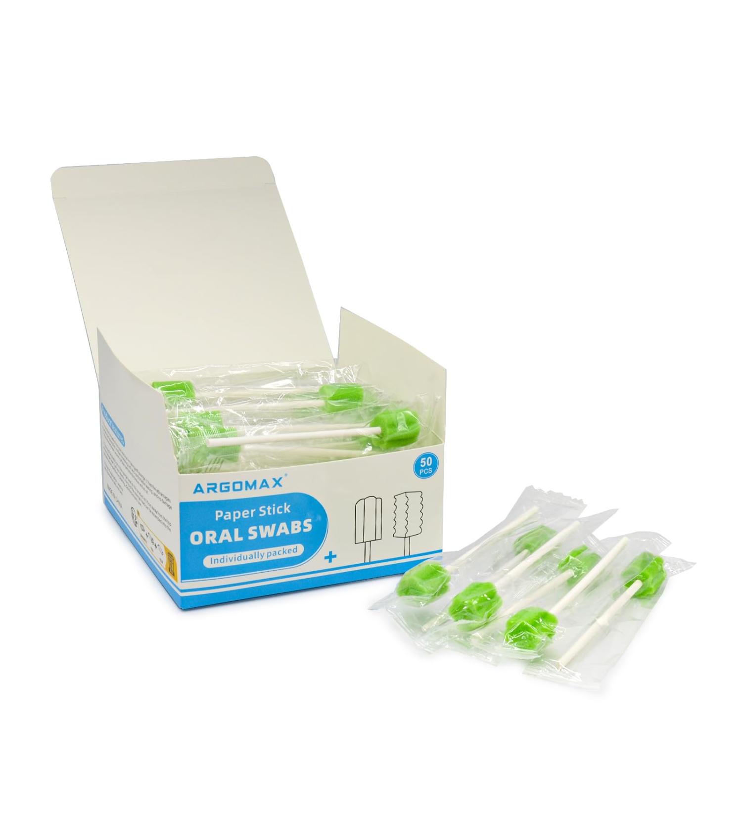 Buy Sterile Oral Sponges - 50 PCs Green Dental Swabs for Ultimate Oral Hygiene - Buy Online on GoSupps.com