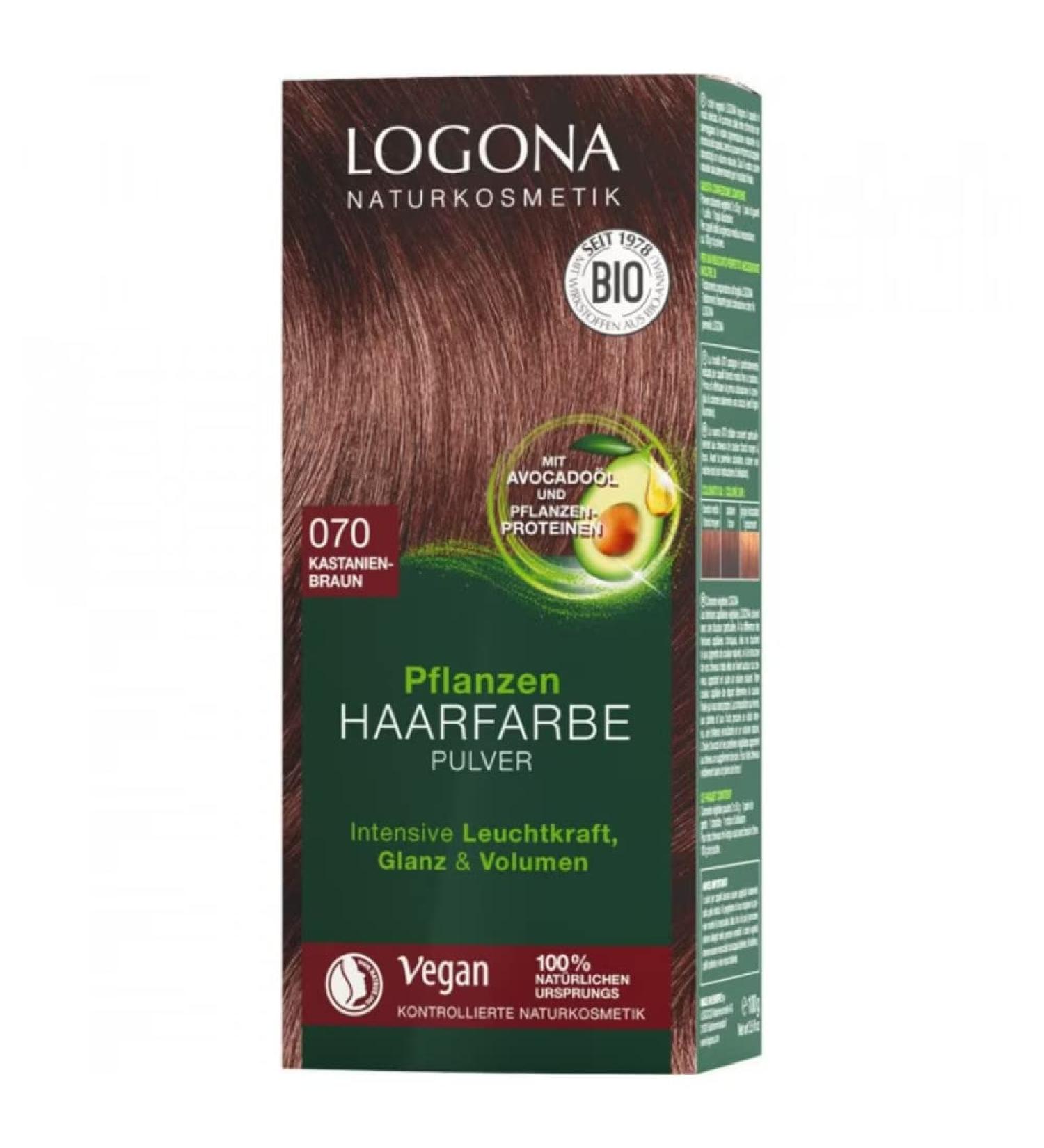 LOGONA 03013 Hair Color Brown - Hair Color (Brown Chestnut Brown Normal Hair Nourishing Women Avocado Oil) Brown 100 g (Pack of 1)