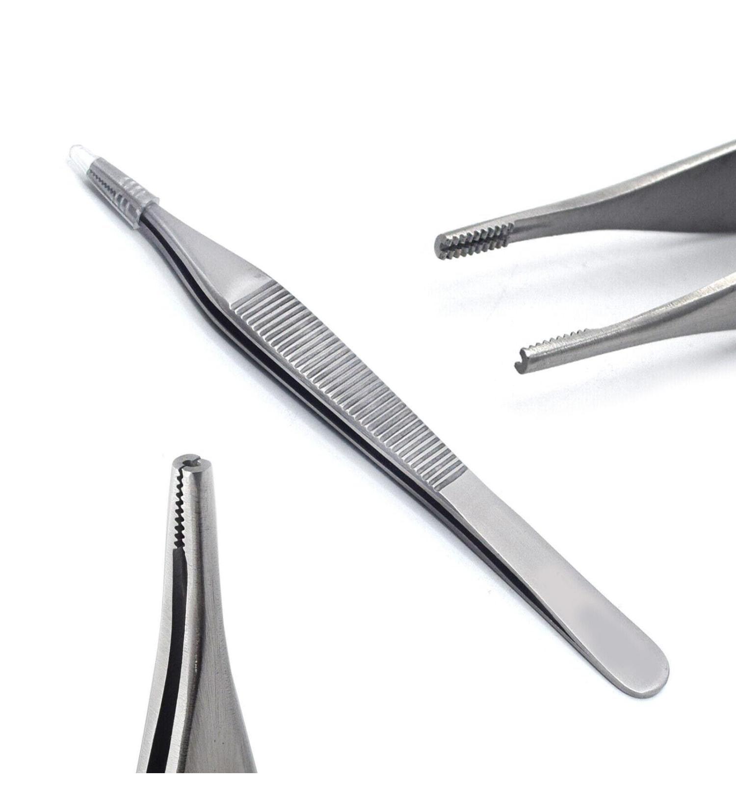Professional surgical tweezers - medical care anatomical tweezers |Dentist tooth seams op surgical pliers (Adson Brown Straight)