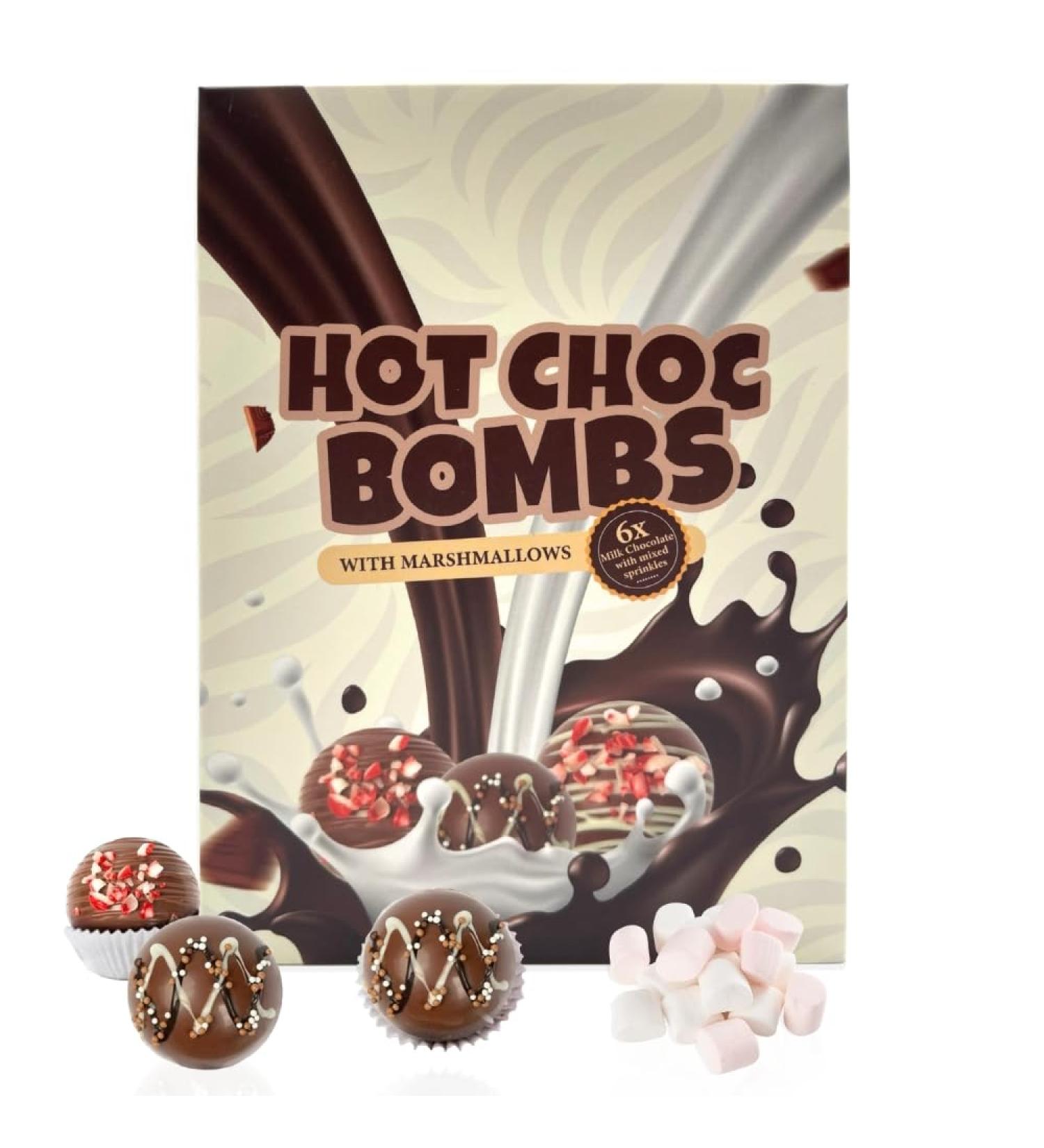 Hot Chocolate Bomb - 6 Flavoured Hot Chocolate Bombs with Marshmallow - Luxury Hot Chocolate Gift Set - Christmas Hot Chocolate Set for Kids and Adult - Christmas Stocking Filler - Buy Online on GoSupps.com