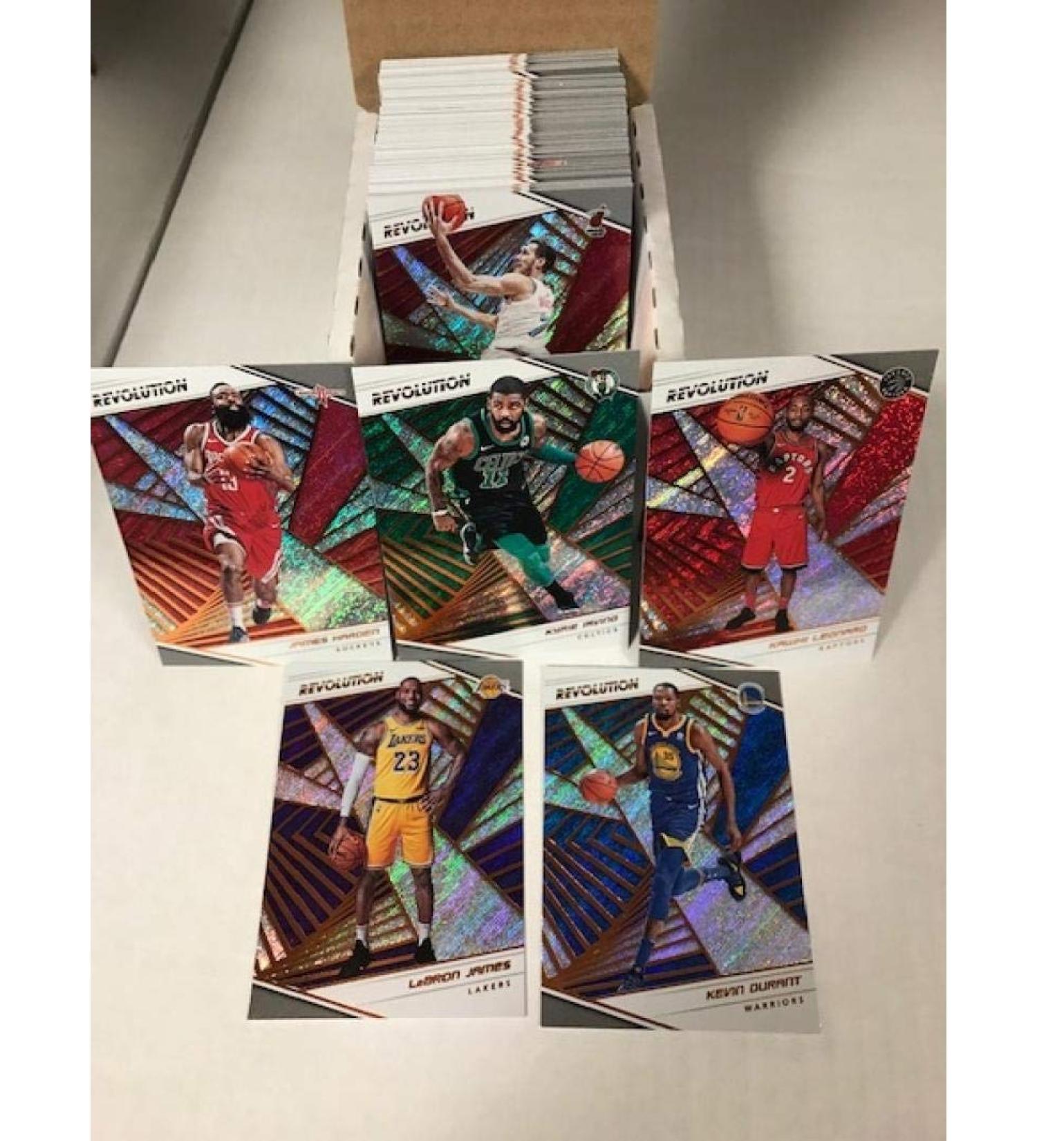 2018-19 Panini Revolution Hand Collated Veteran Complete Basketball Set of 100 Cards Overall condition is NM-MT. Includes LeBron James first Los Angeles Lakers cards. FREE SHIPPING TO THE UNITED STATES. Kawhi Leonard, Dirk Nowitzki, De'Aaron Fox, Kevin Du