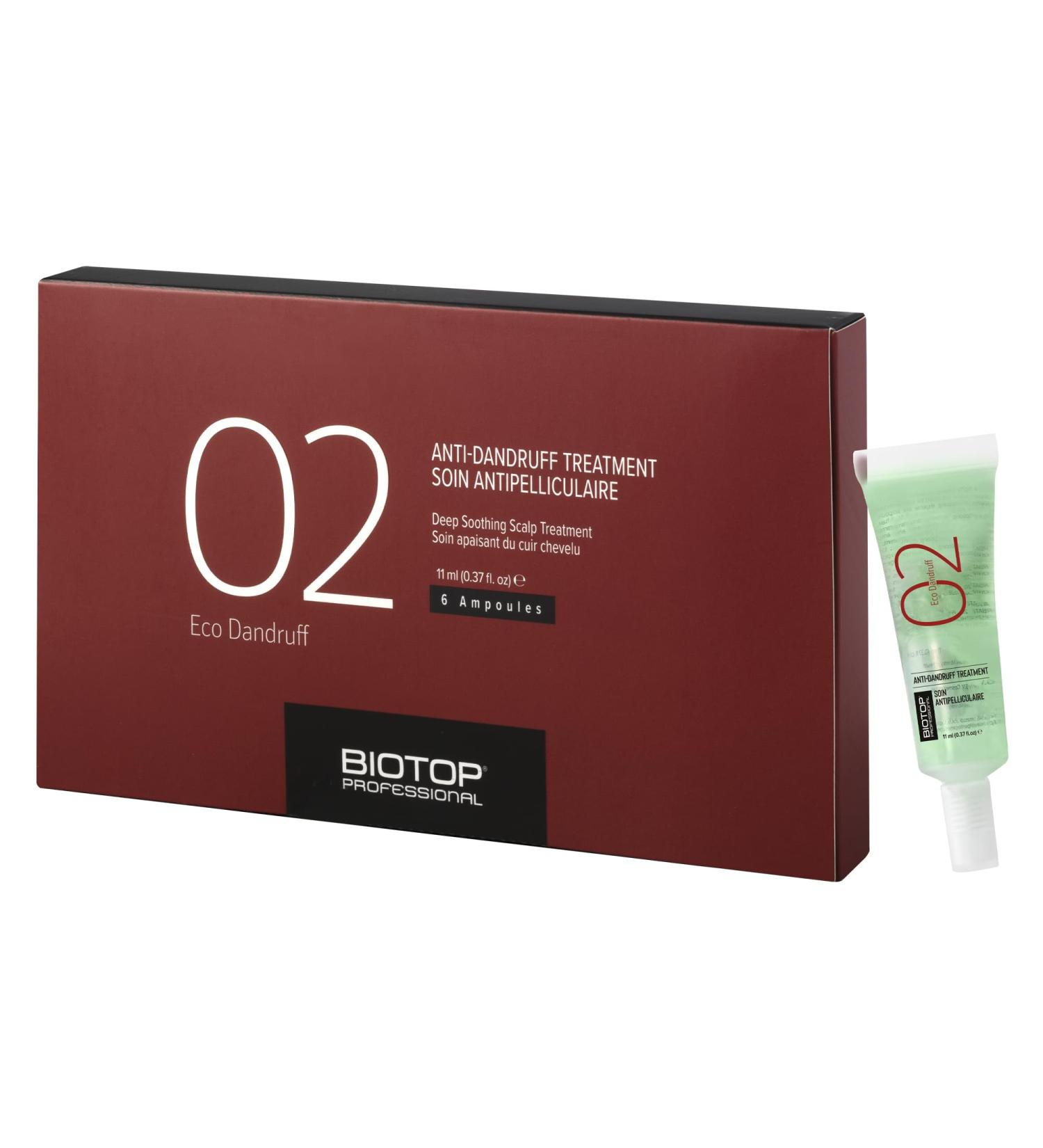 Biotop Professional 02 Eco Anti Dandruff Treatment | Scalp Care for Oily Itchy & Dry Scalps | Multi Vitamin Complex (0.67oz) - International Shipping Available - Buy Online on GoSupps.com