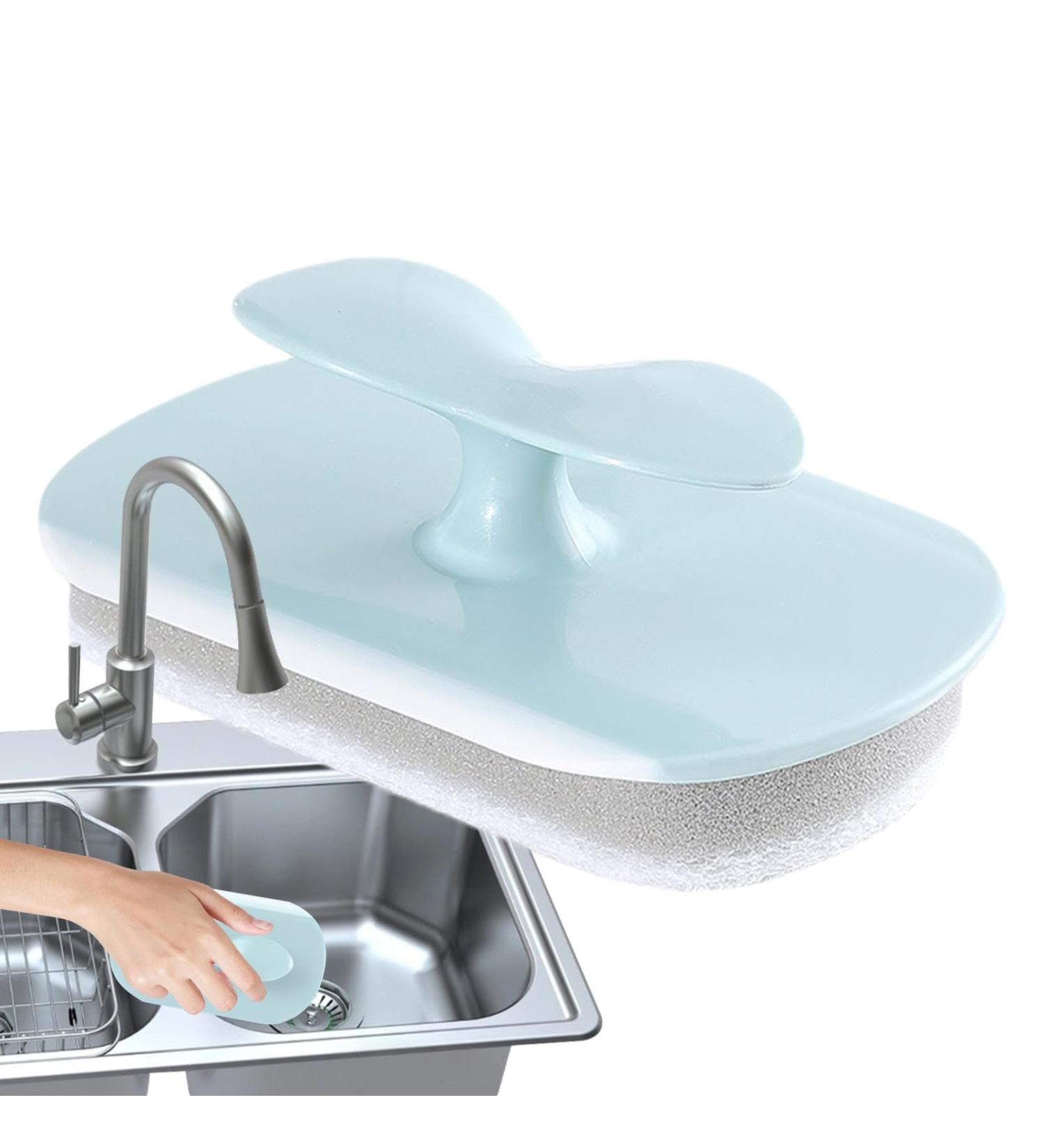 Fovolat Cleaning Scrubber Brush Absorbent Sponge Cleaning Squeegee Brush Reaches Into Tight Spaces Window Washing Equipment for Glass Cooktop Washbasin Blue - Buy Online on GoSupps.com