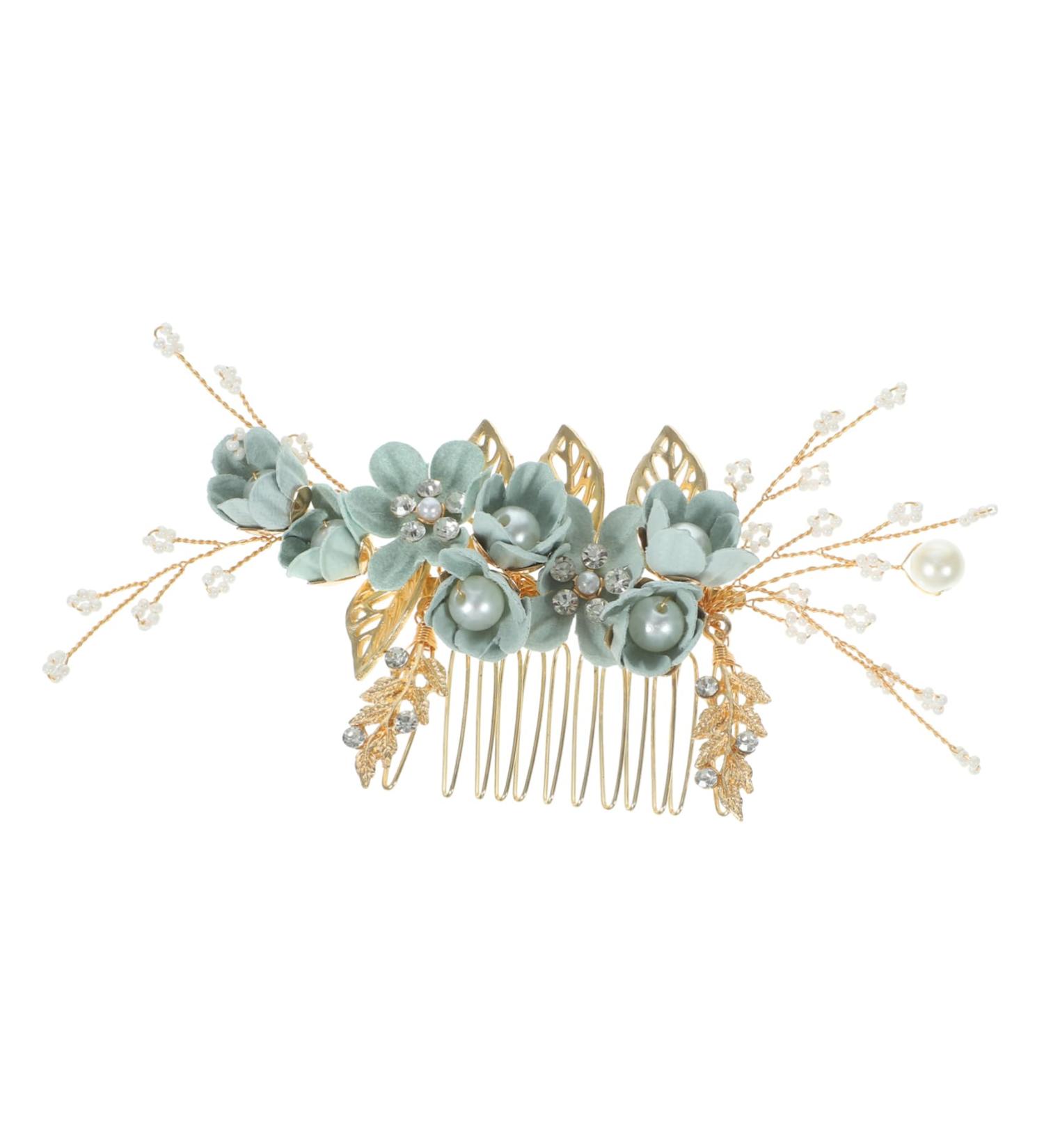 KONTONTY Bridal Hair Comb Hair Accessories for Women Retro Hair Comb Clips Hair Clips Wedding Hair Comb Wedding Combs for Hair for Bride Jewelry Vintage Bridal Hair Jasmine Pearl Mother - Buy Online on GoSupps.com